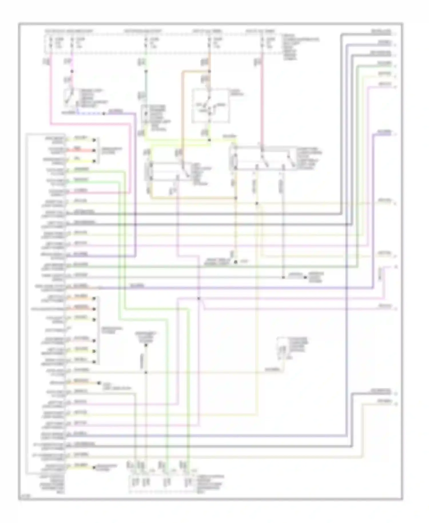 Wiring diagram right fog light power for BMW 5 series E34 (1988-1996) (1 of 4)