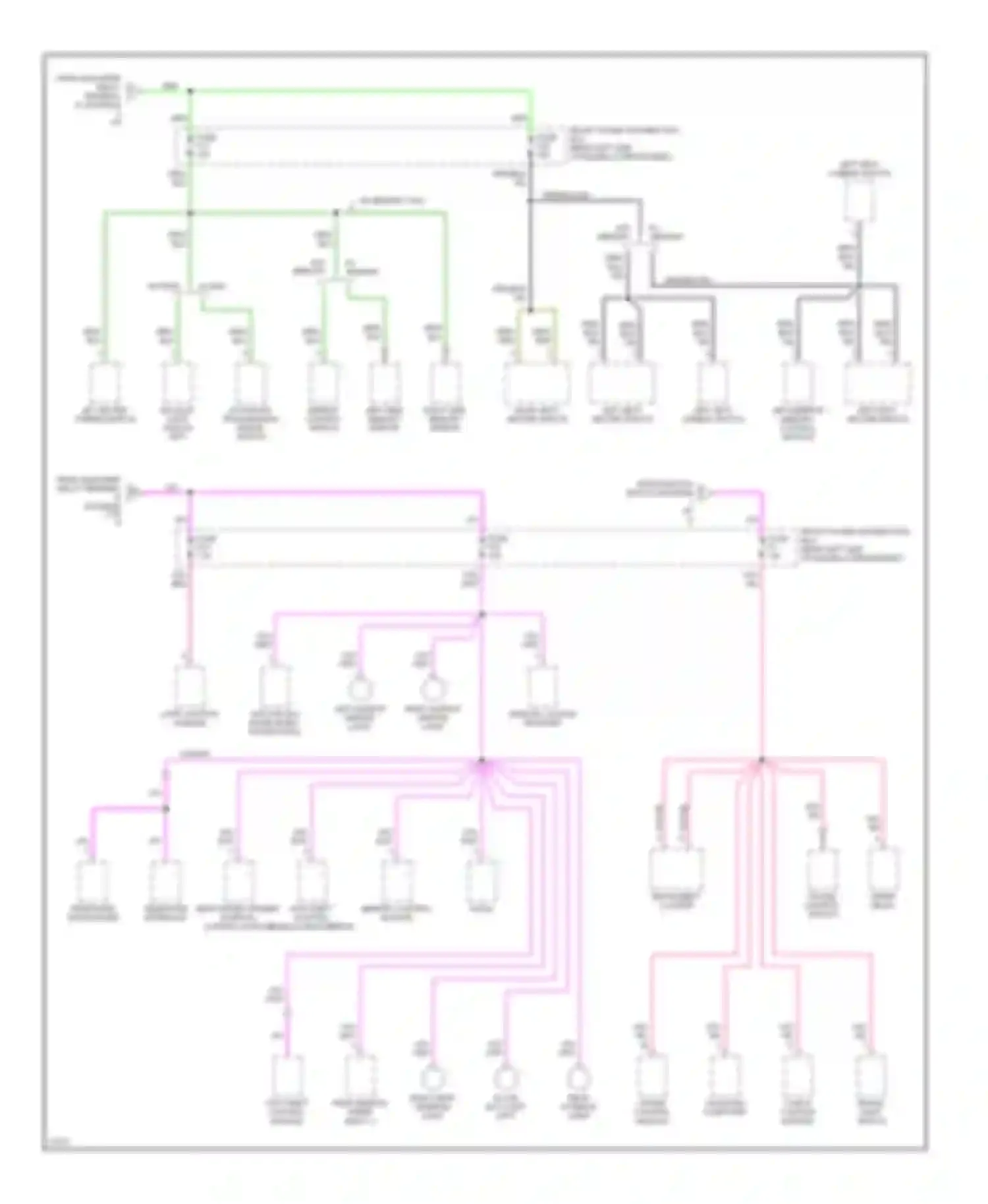Wiring diagram right side memory mirror for BMW 5 series E34 (1988-1996) (2 of 2)
