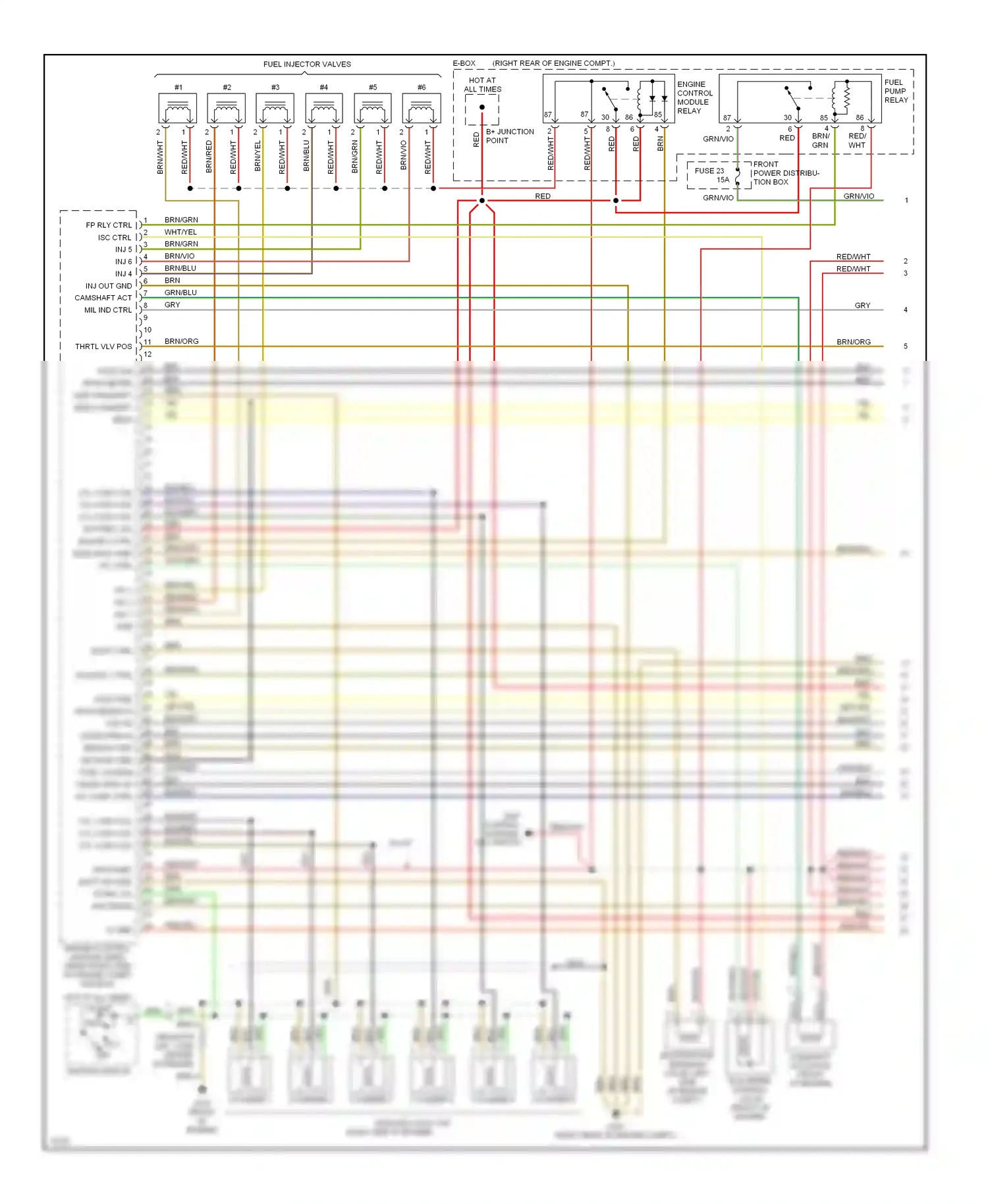 Wiring diagram run for BMW 5 series E34 (1988-1996) (9 of 13)