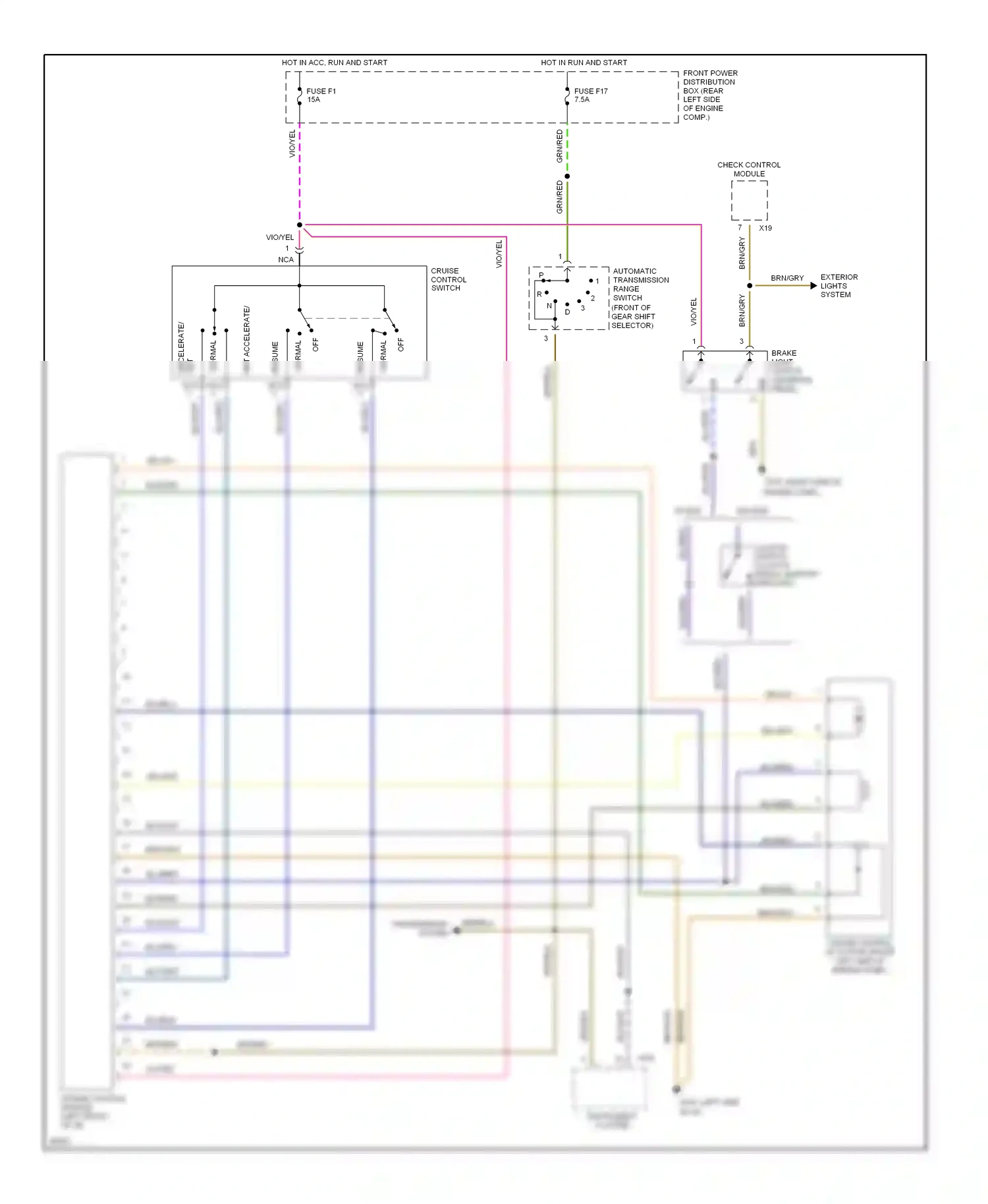 BMW 5 series E34 (1988-1996) set accelerate/ wiring diagram  (1 of 1)