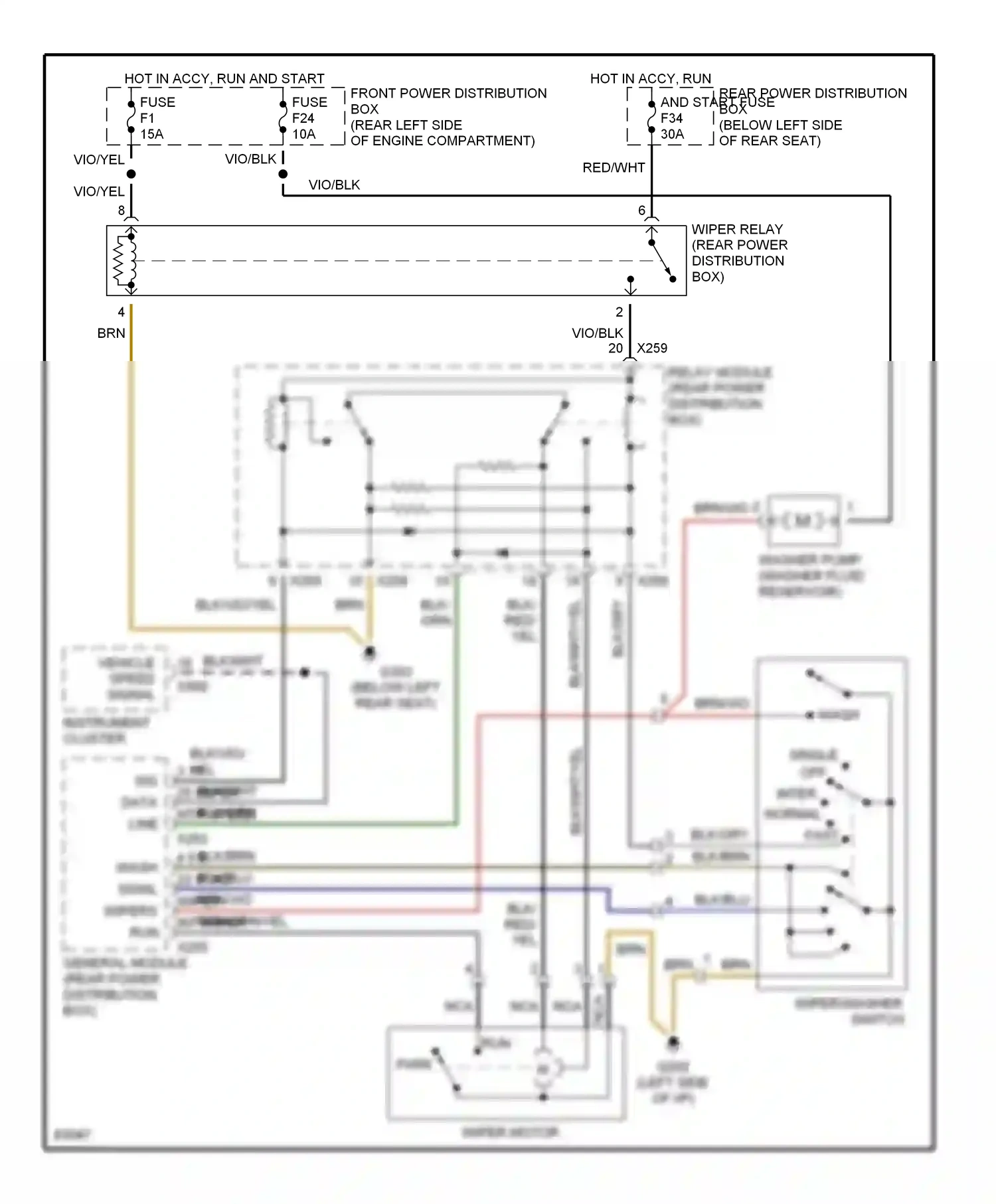 BMW 5 series E34 (1988-1996) single off inter normal fast wiring diagram  (1 of 1)
