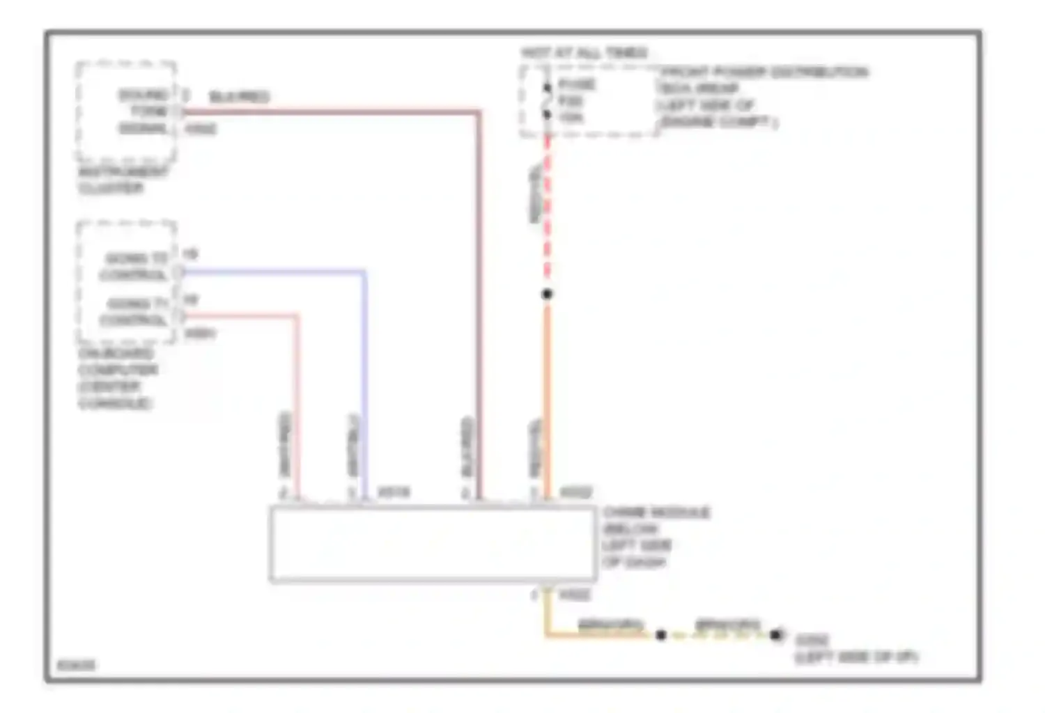 Wiring diagram sound tone signal for BMW 5 series E34 (1988-1996) (1 of 1)