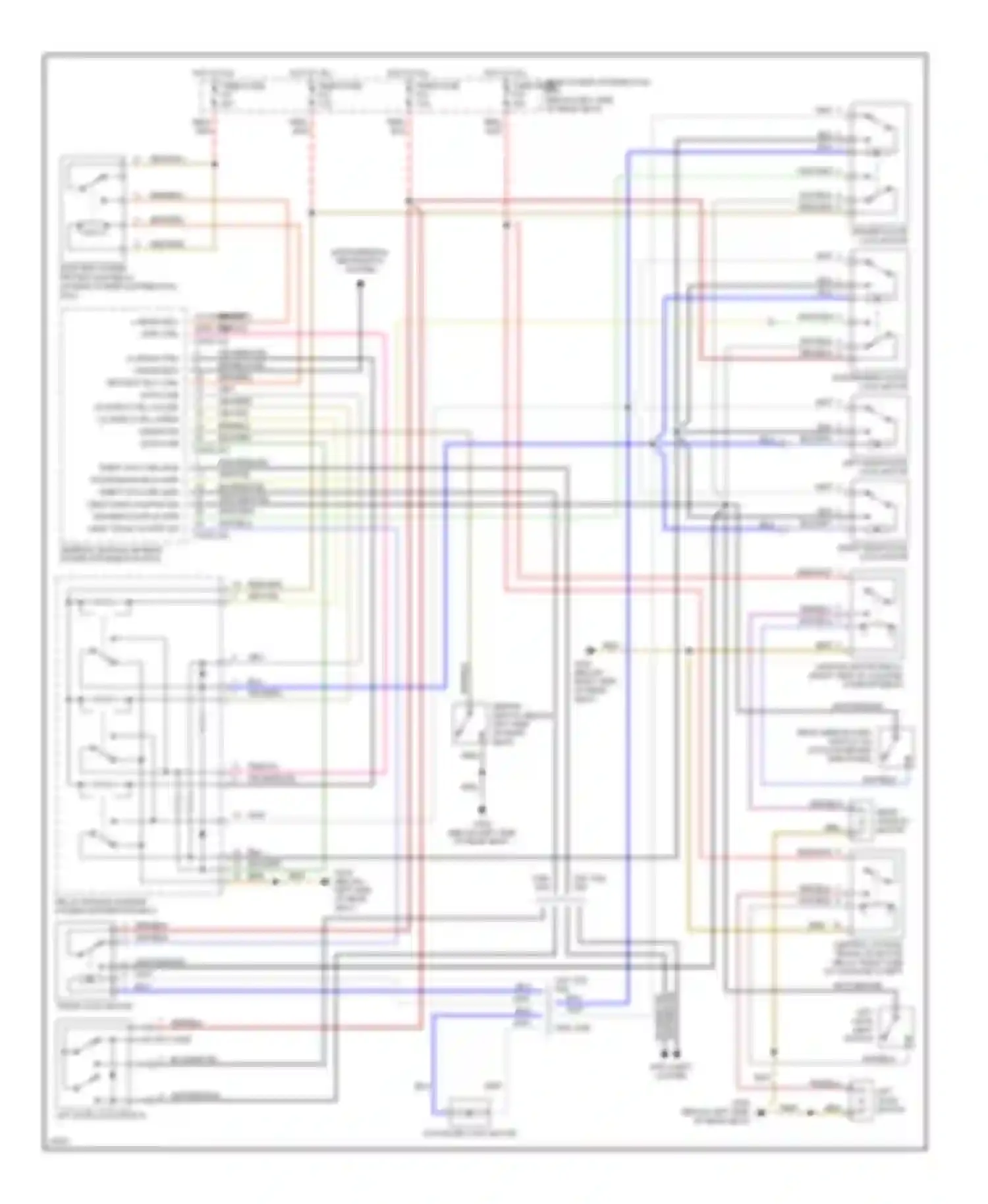 Wiring diagram supplemental restraints system for BMW 5 series E34 (1988-1996) (2 of 2)