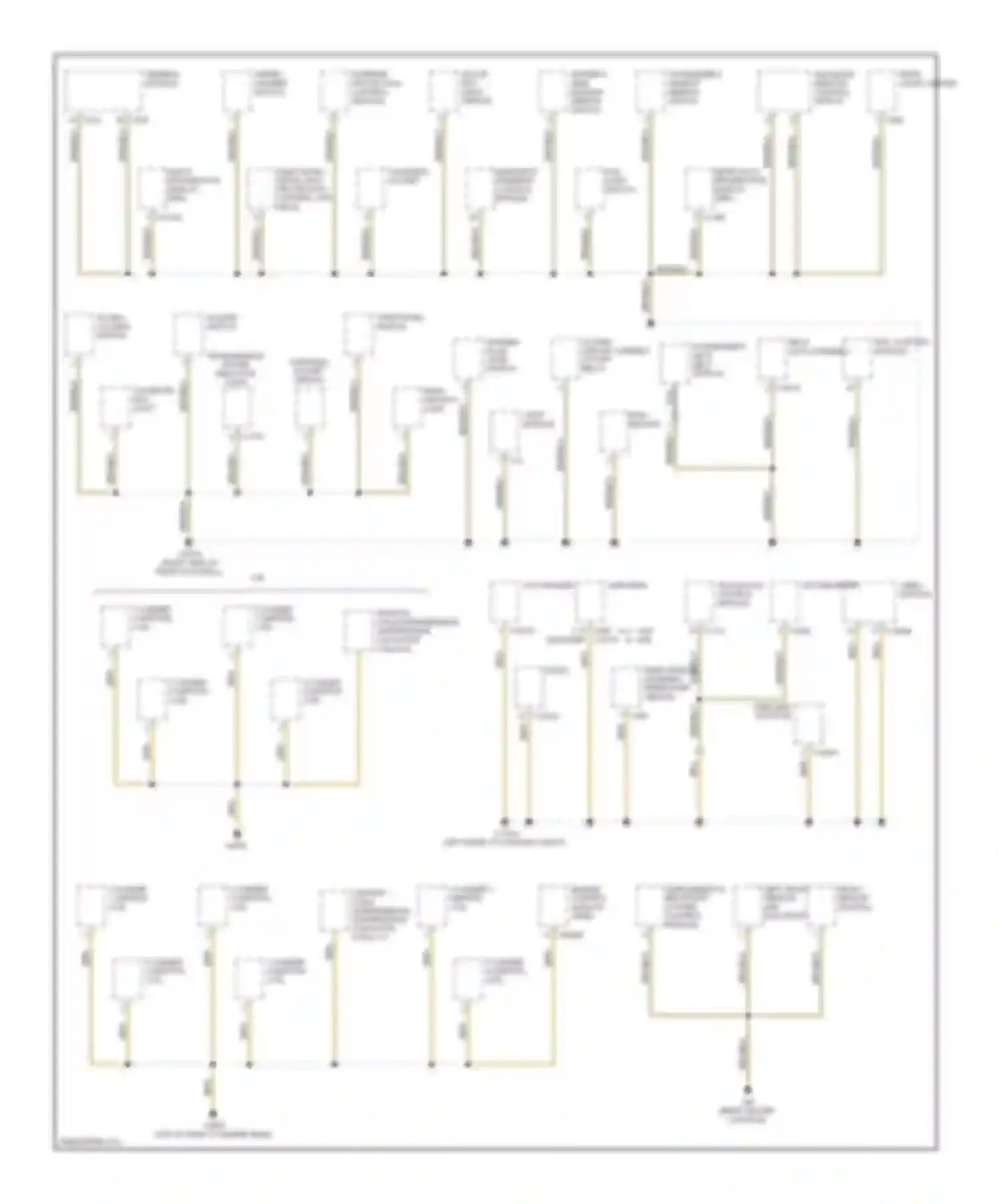 5 series BMW E39 facelift (2000-2004): Ground distribution circuit (3 of 6)