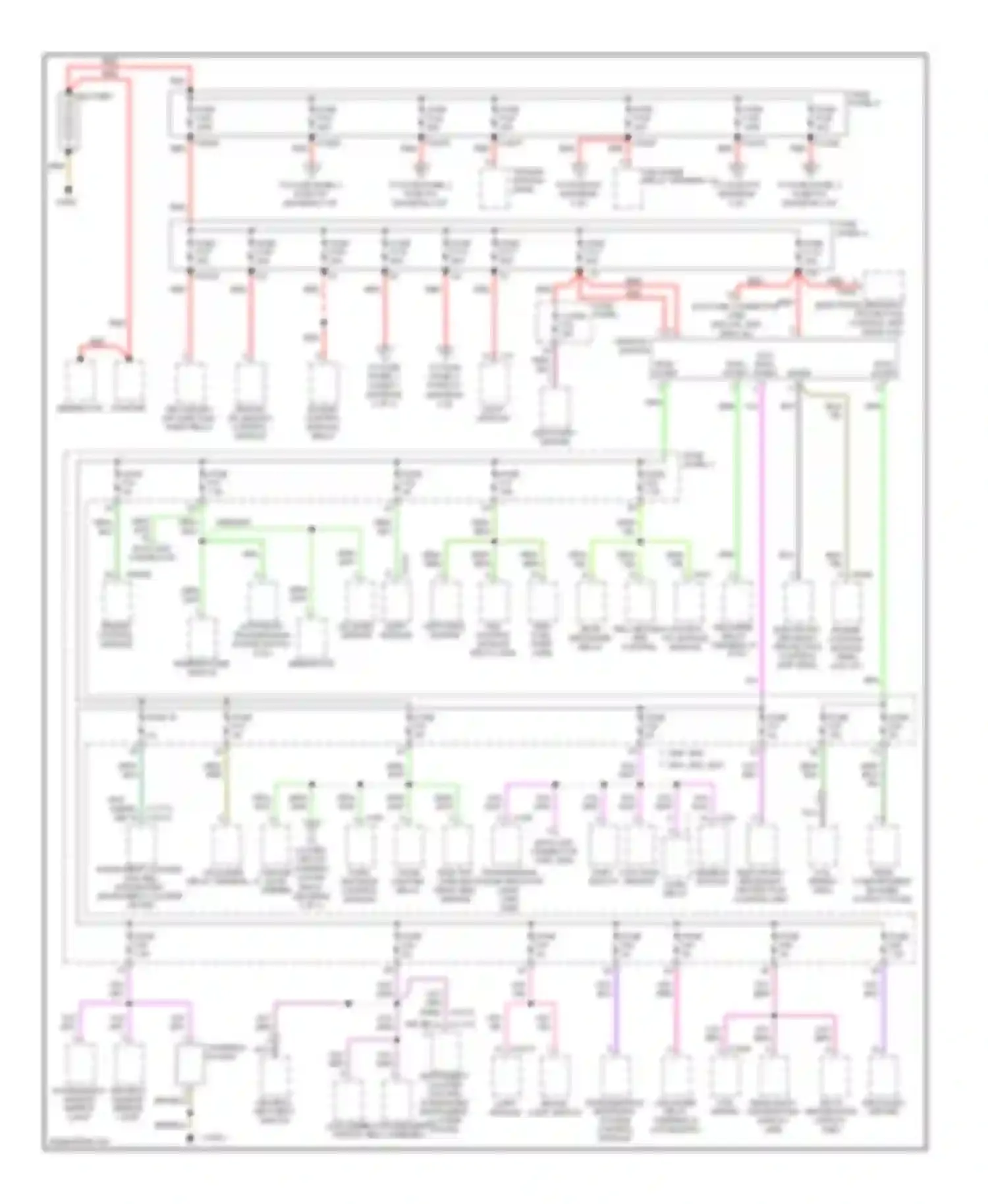 5 series BMW E39 facelift (2000-2004): Power distribution circuit (1 of 3)