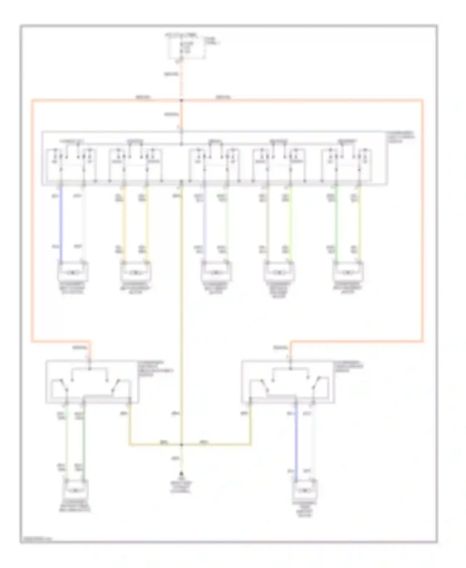 5 series BMW E39 facelift (2000-2004): Passenger power seat circuit