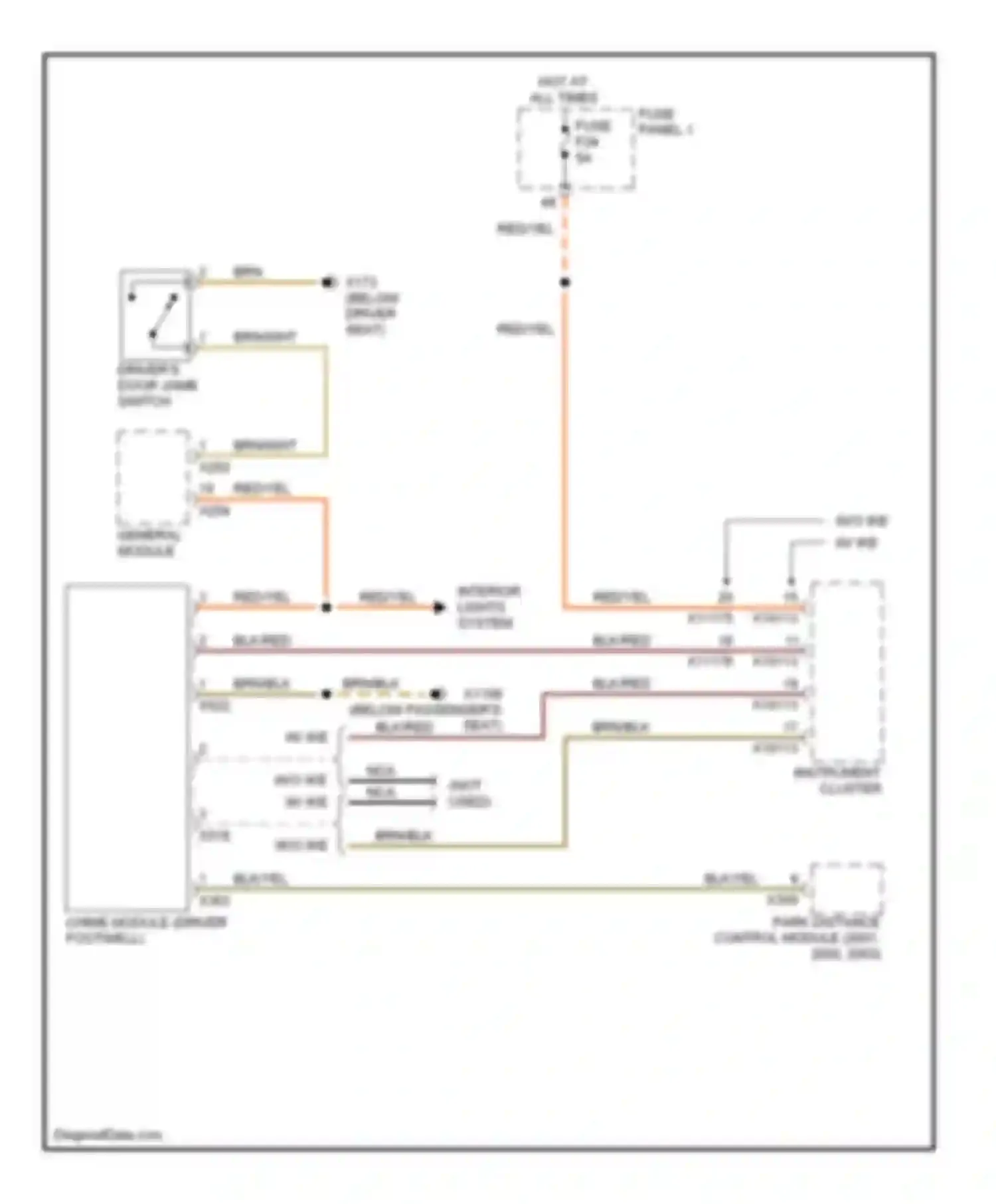 5 series BMW E39 facelift (2000-2004): Chime circuit