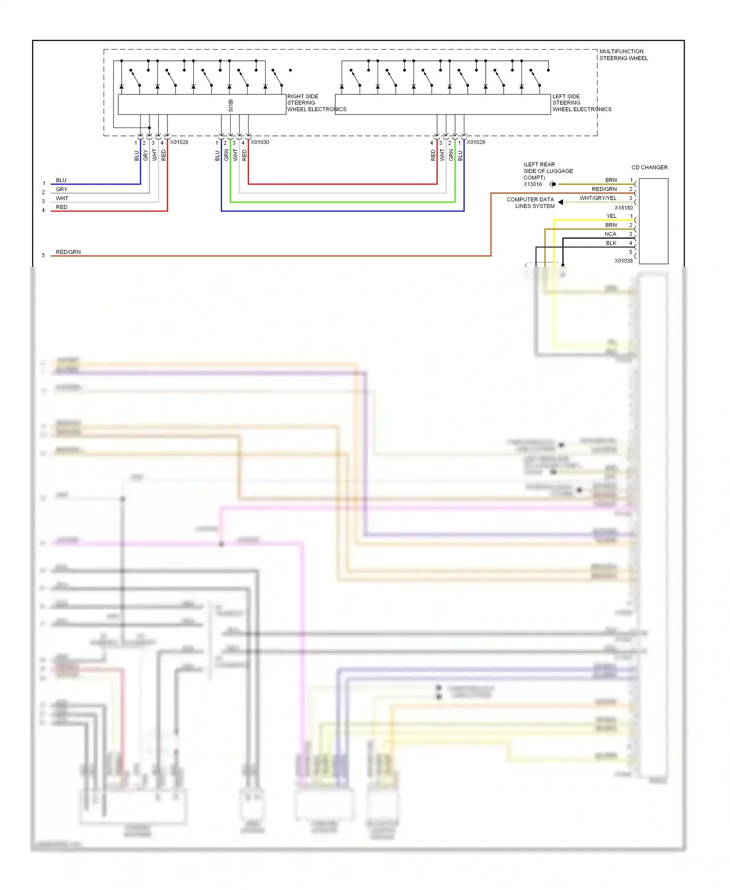 Wiring diagram antenna amplifier for BMW 5 series E39 facelift (2000-2004) (5 of 6)
