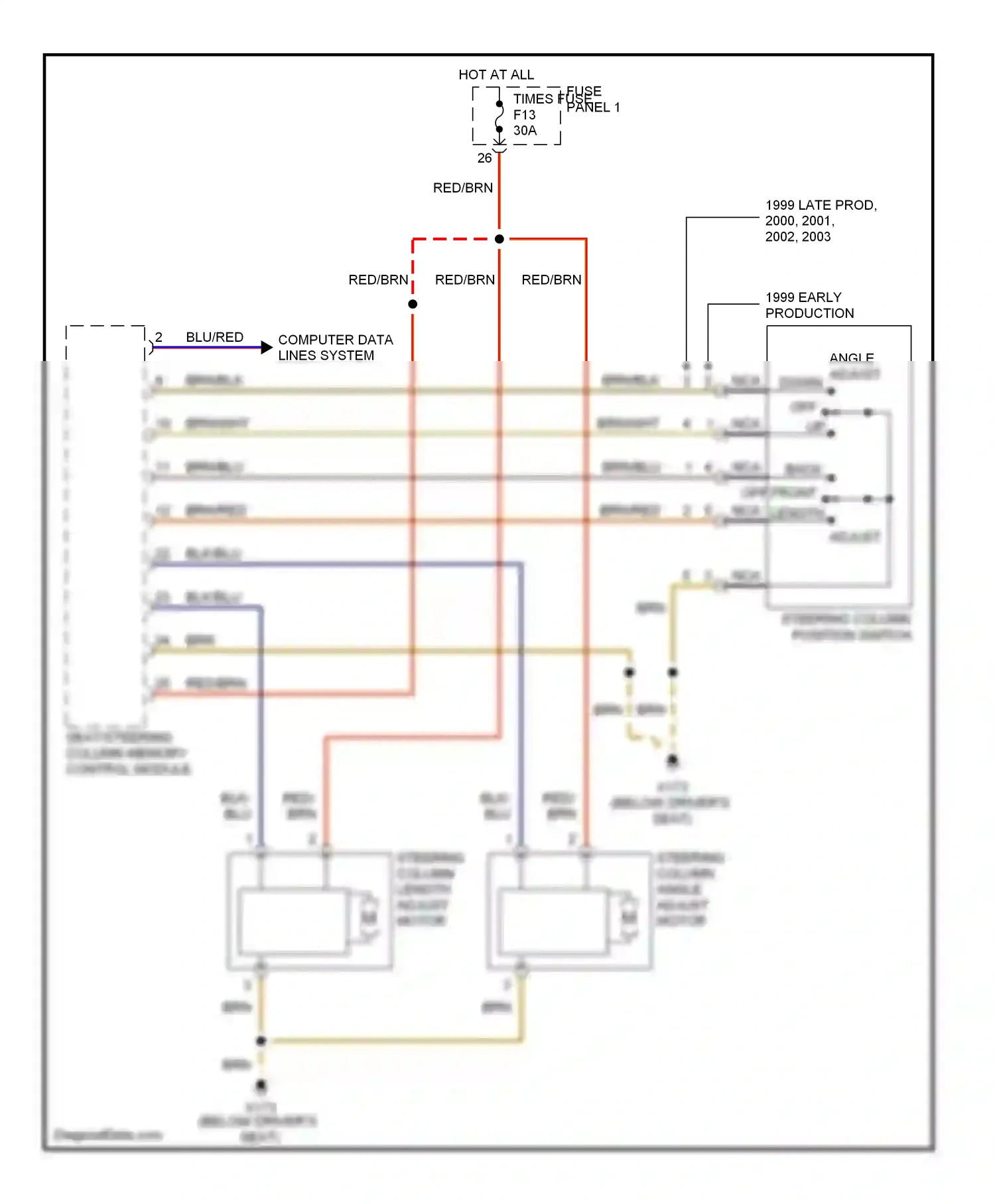 Wiring diagram blk/blu for BMW 5 series E39 facelift (2000-2004) (7 of 17)