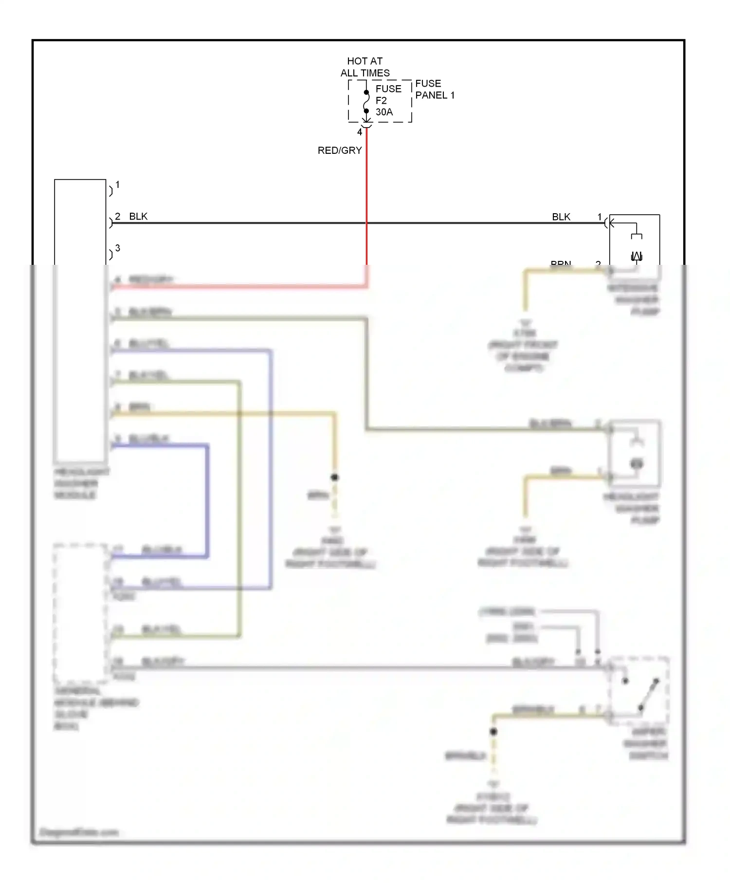 Wiring diagram blk/brn for BMW 5 series E39 facelift (2000-2004) (13 of 20)