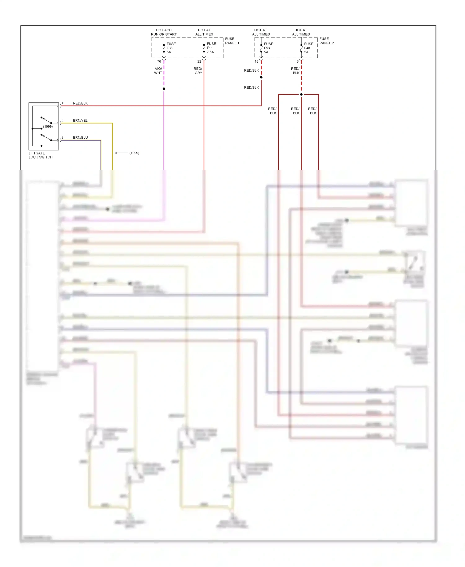 Wiring diagram blk/red for BMW 5 series E39 facelift (2000-2004) (5 of 17)