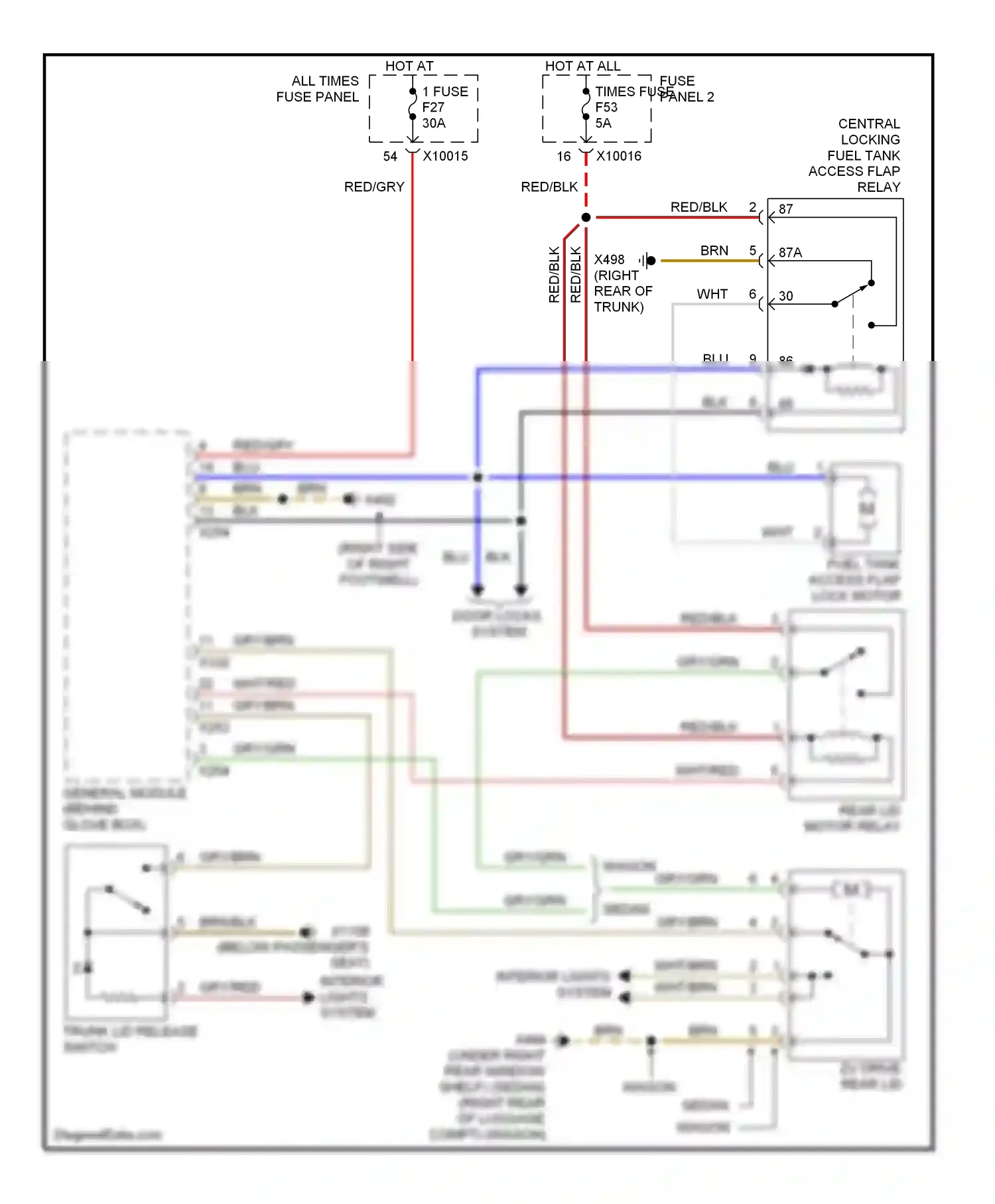 Wiring diagram blu for BMW 5 series E39 facelift (2000-2004) (58 of 67)