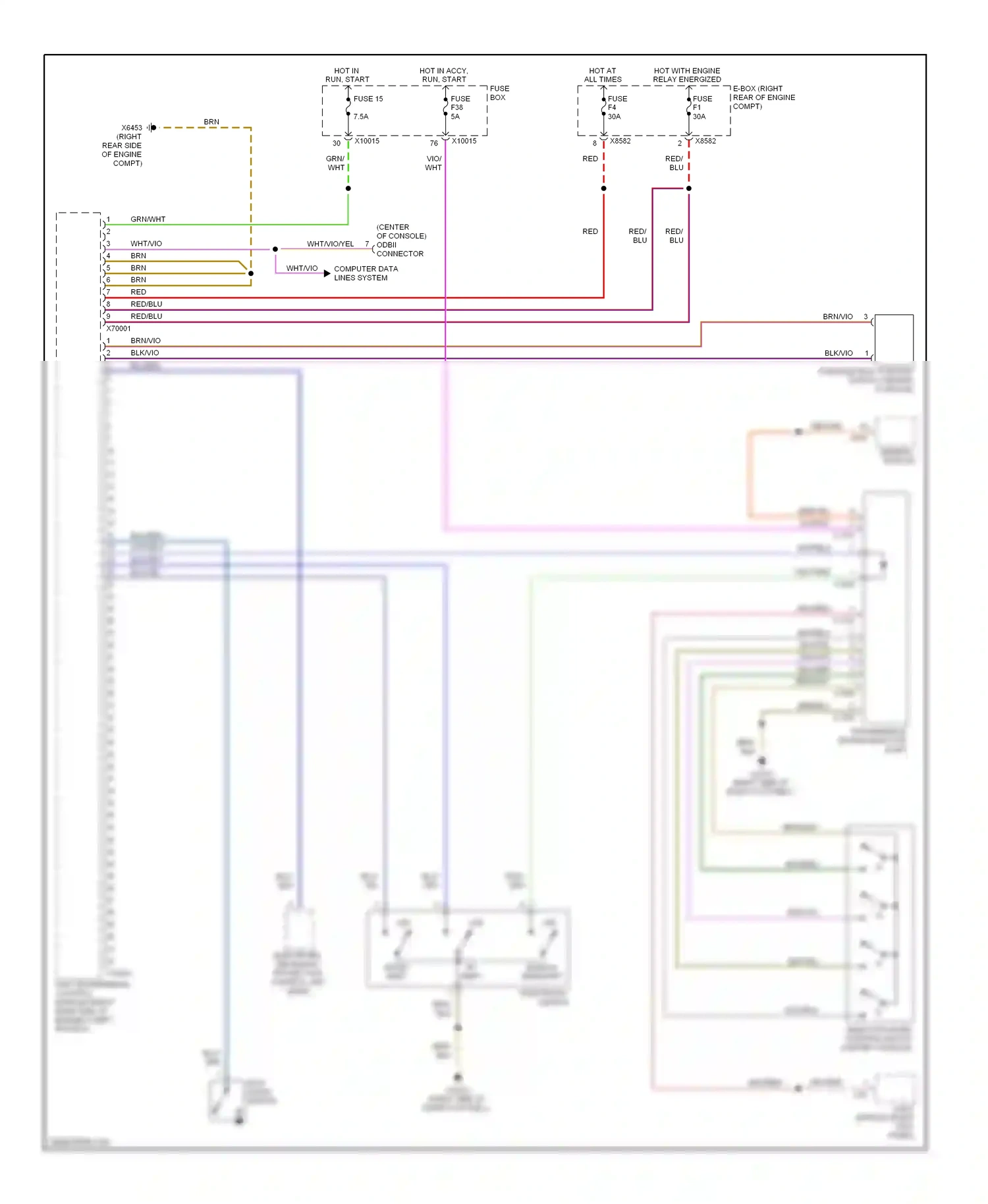 Wiring diagram blu/grn for BMW 5 series E39 facelift (2000-2004) (22 of 22)