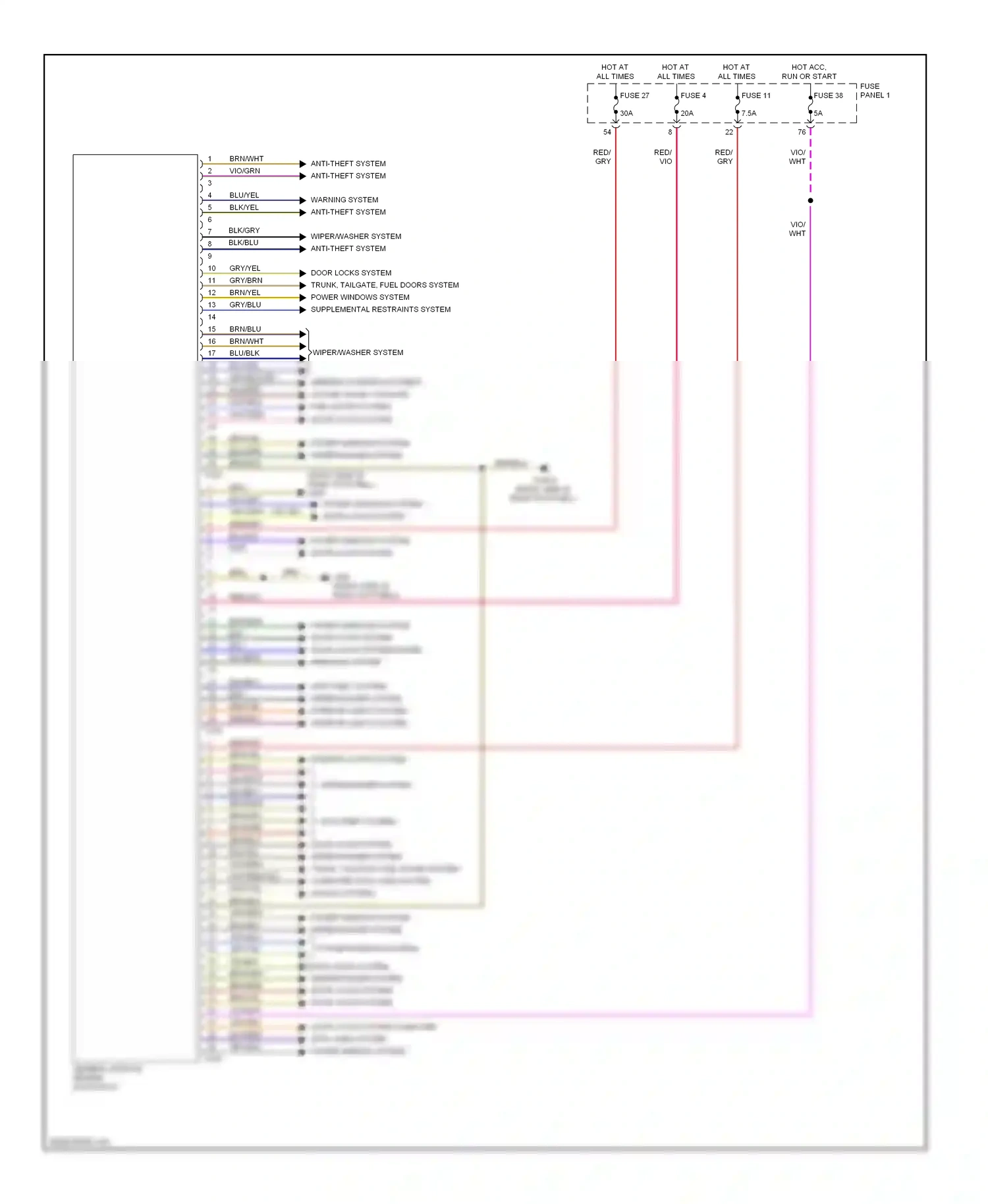 Wiring diagram brn/red for BMW 5 series E39 facelift (2000-2004) (7 of 27)