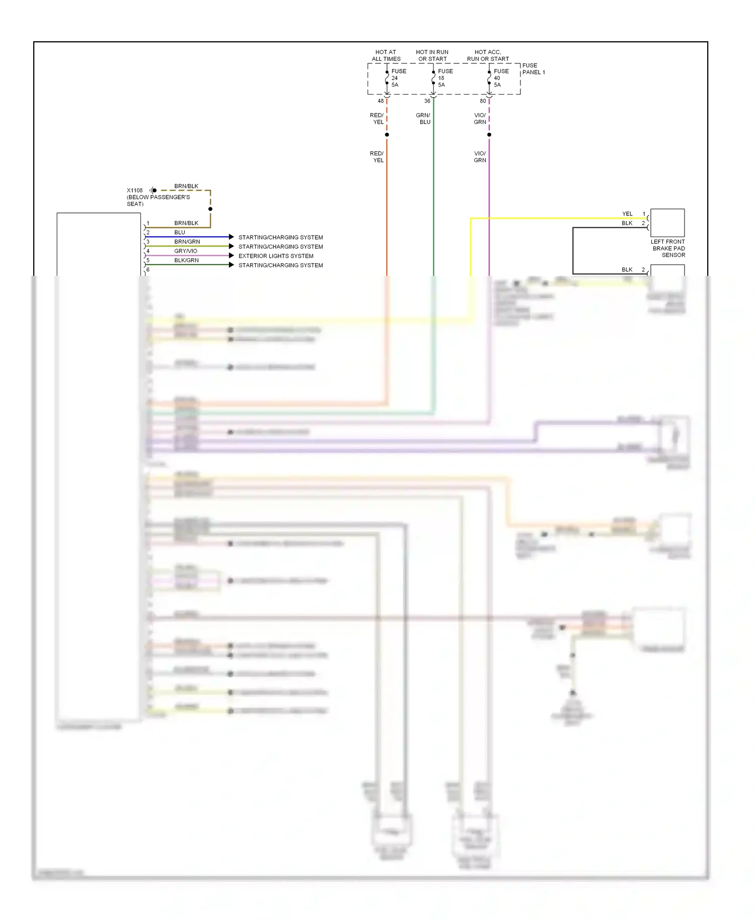 Wiring diagram combination switch for BMW 5 series E39 facelift (2000-2004) (7 of 7)