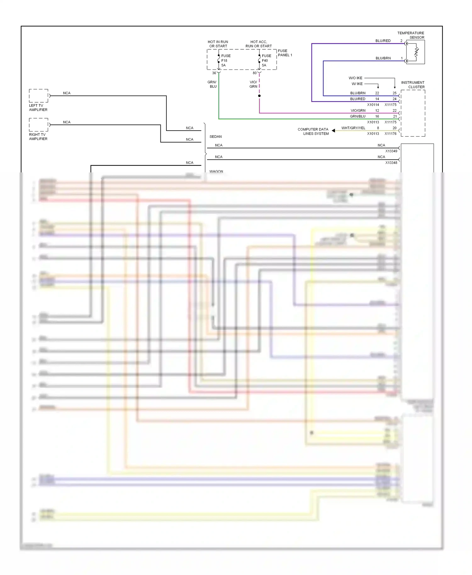 Wiring diagram fuse panel 1 for BMW 5 series E39 facelift (2000-2004) (25 of 51)