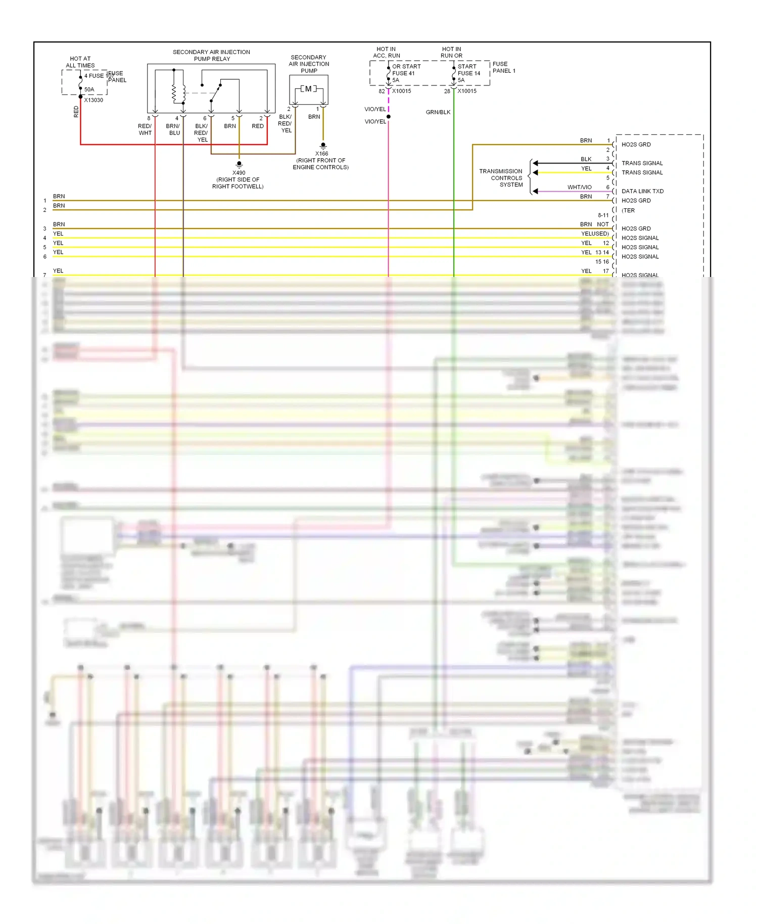Wiring diagram grn/blk for BMW 5 series E39 facelift (2000-2004) (5 of 7)