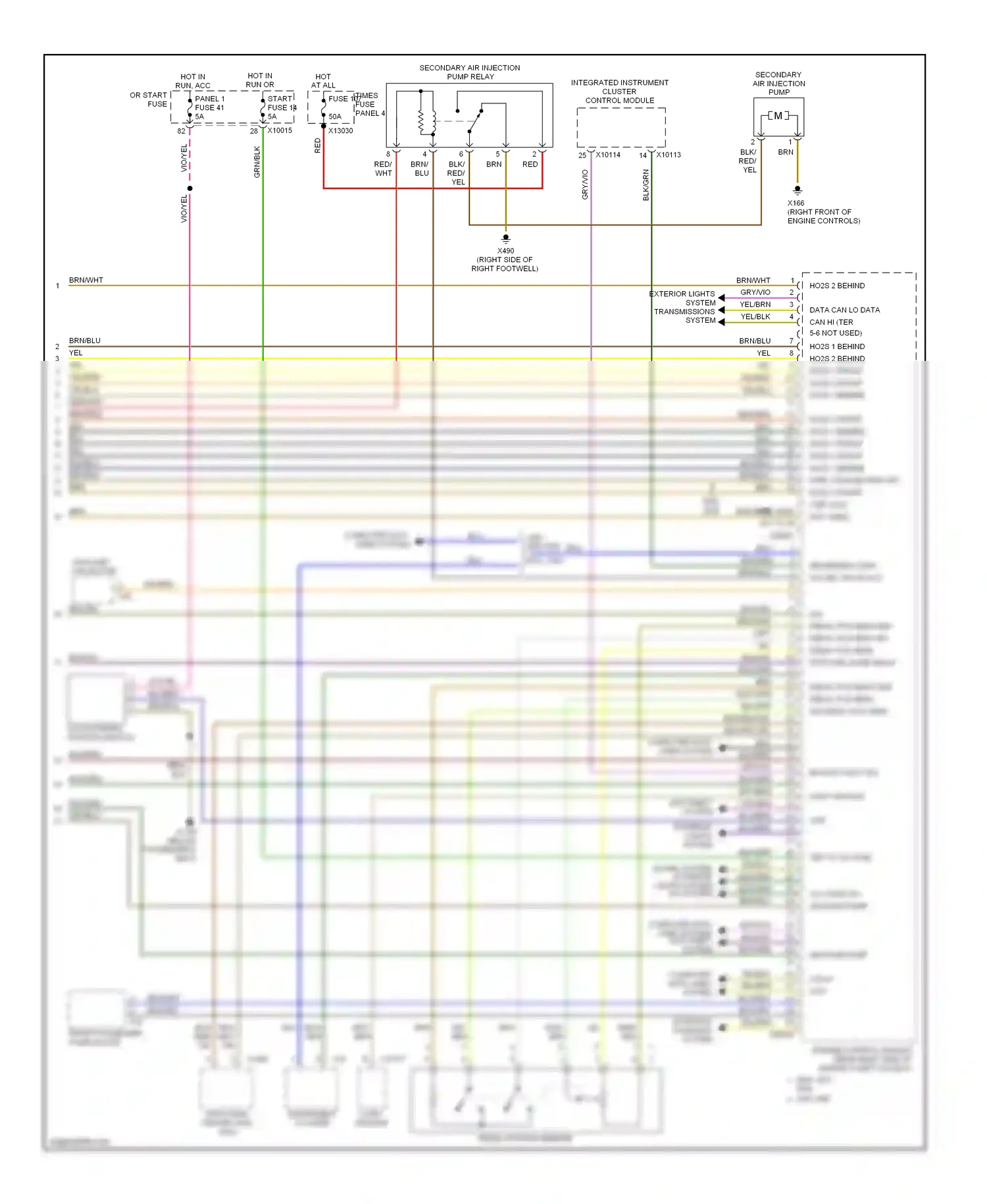 Wiring diagram gry for BMW 5 series E39 facelift (2000-2004) (45 of 45)