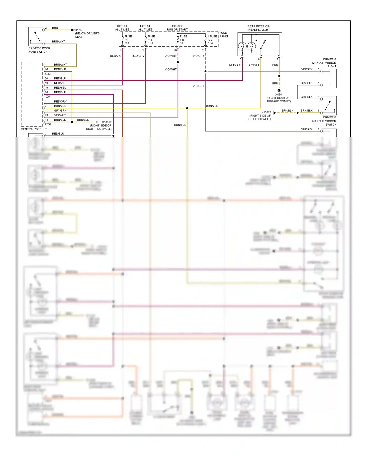 Wiring diagram gry/blk for BMW 5 series E39 facelift (2000-2004) (13 of 21)