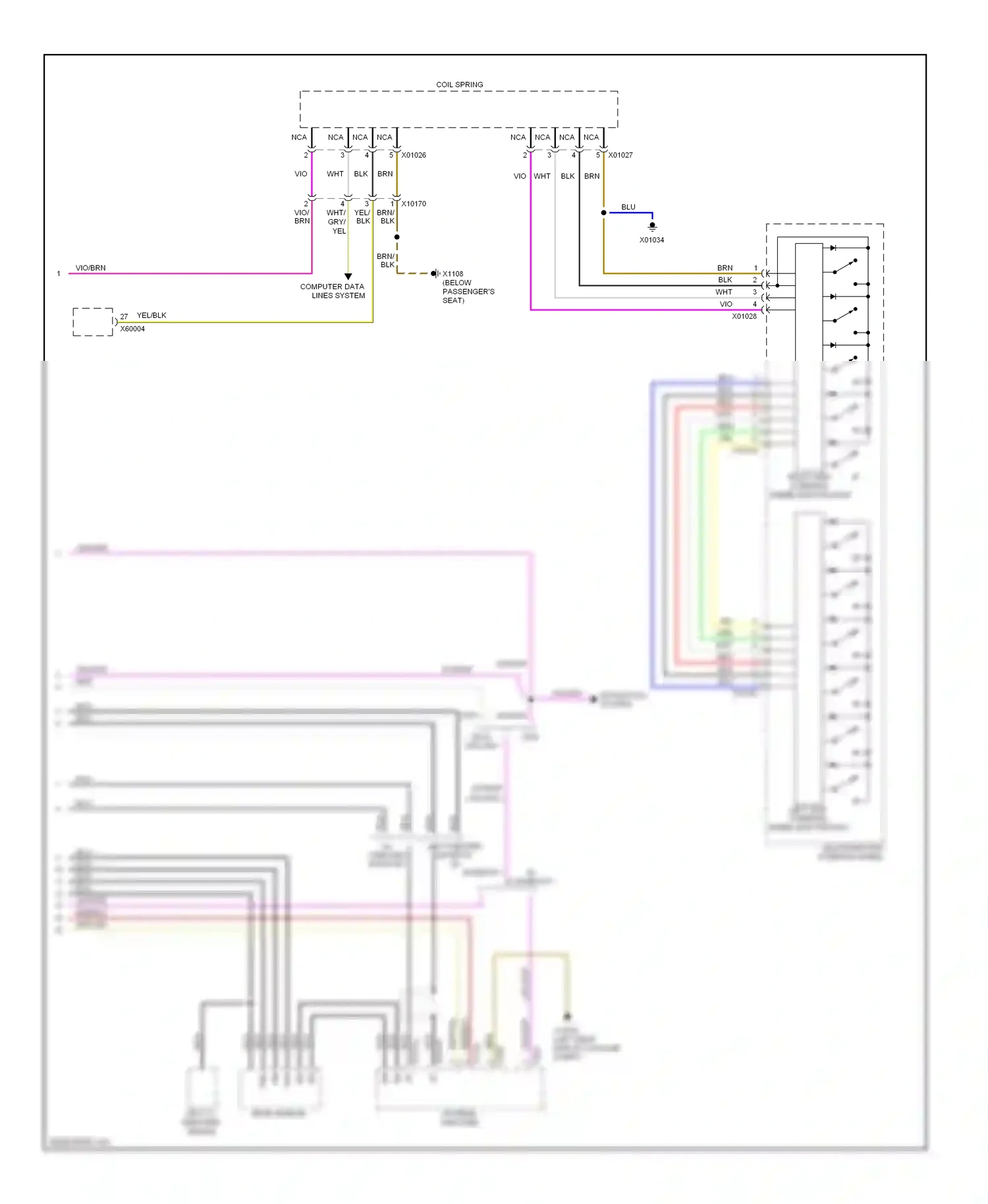 Wiring diagram left side steering wheel electronics for BMW 5 series E39 facelift (2000-2004) (6 of 6)
