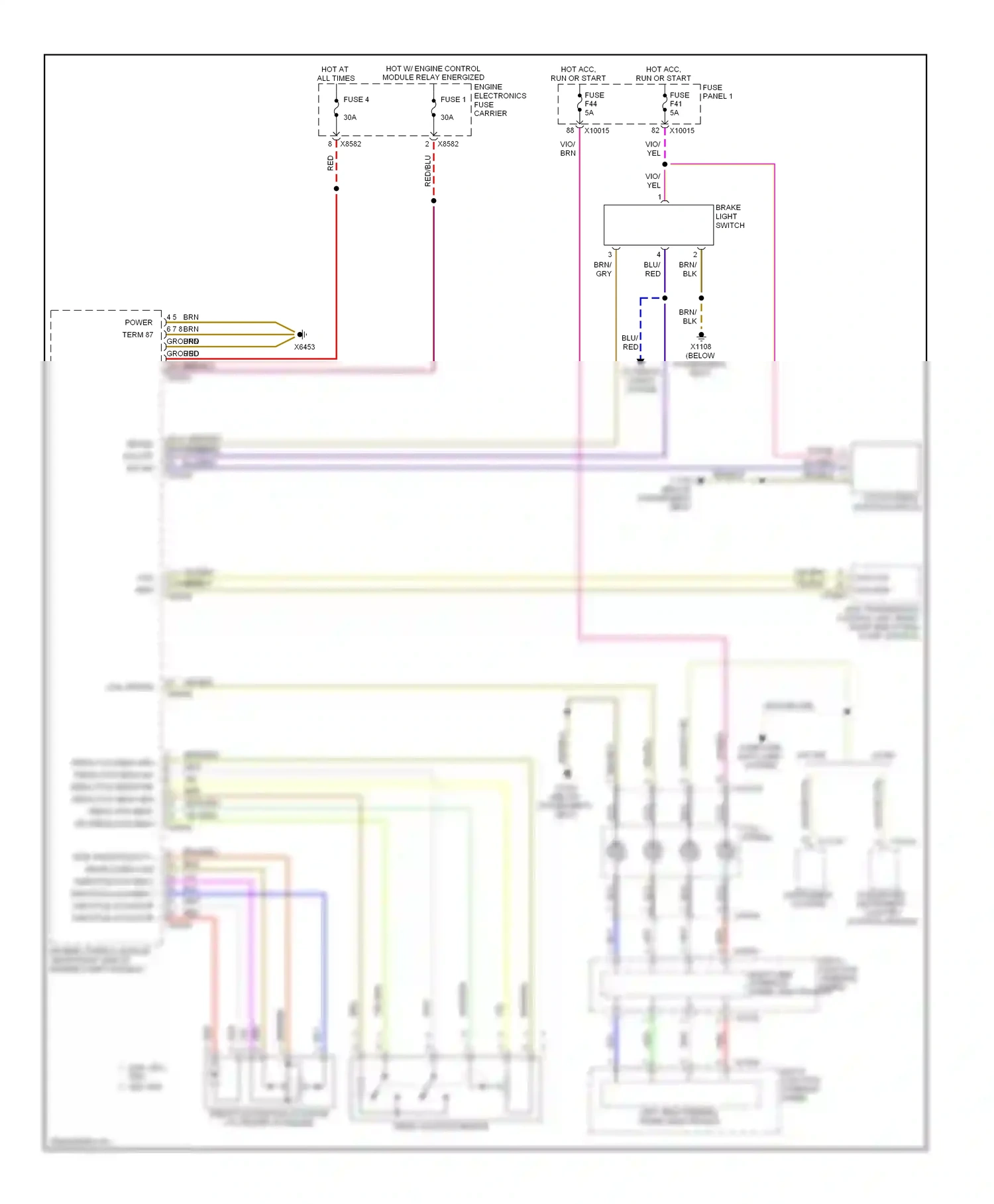 Wiring diagram red for BMW 5 series E39 facelift (2000-2004) (84 of 84)