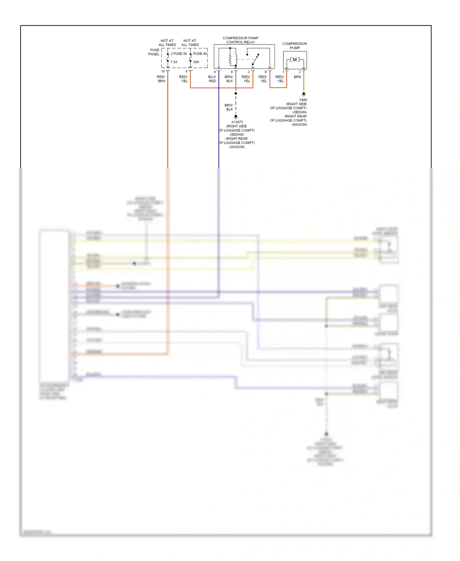 Wiring diagram red/brn for BMW 5 series E39 facelift (2000-2004) (1 of 6)