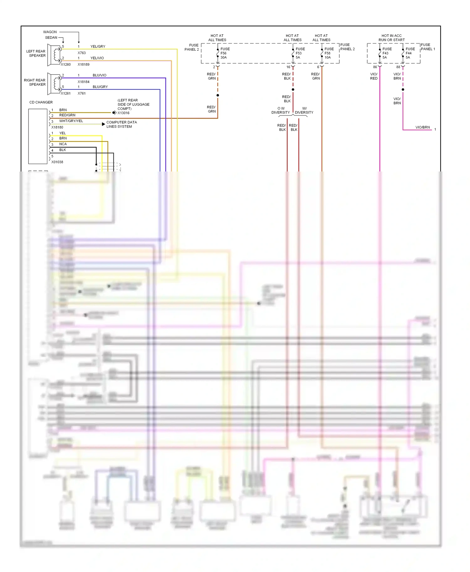 Wiring diagram telephone system for BMW 5 series E39 facelift (2000-2004) (5 of 5)