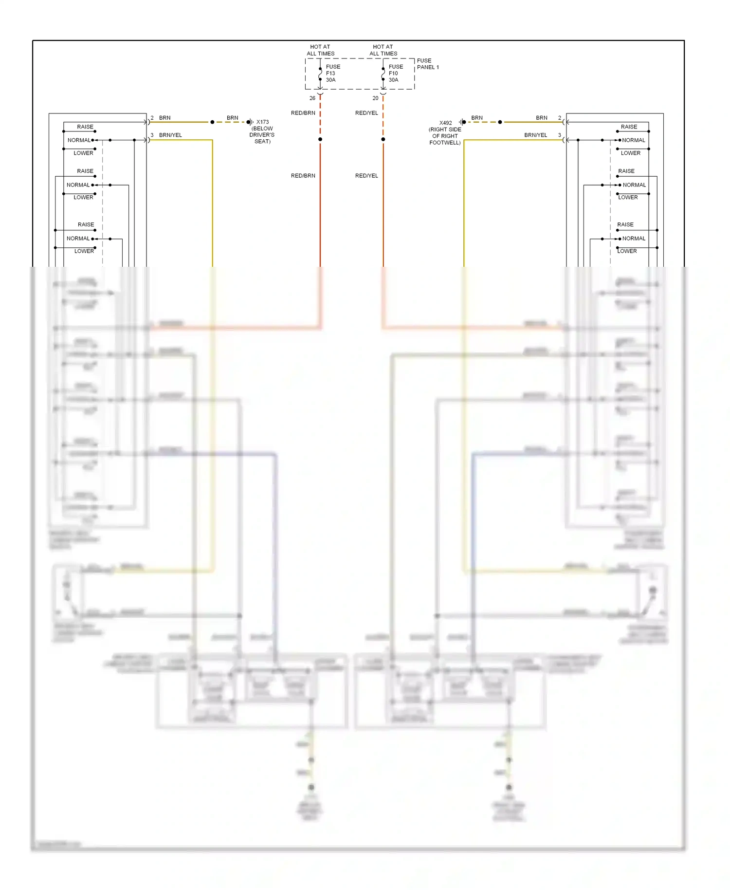 Wiring diagram upper chamber for BMW 5 series E39 facelift (2000-2004) (1 of 1)