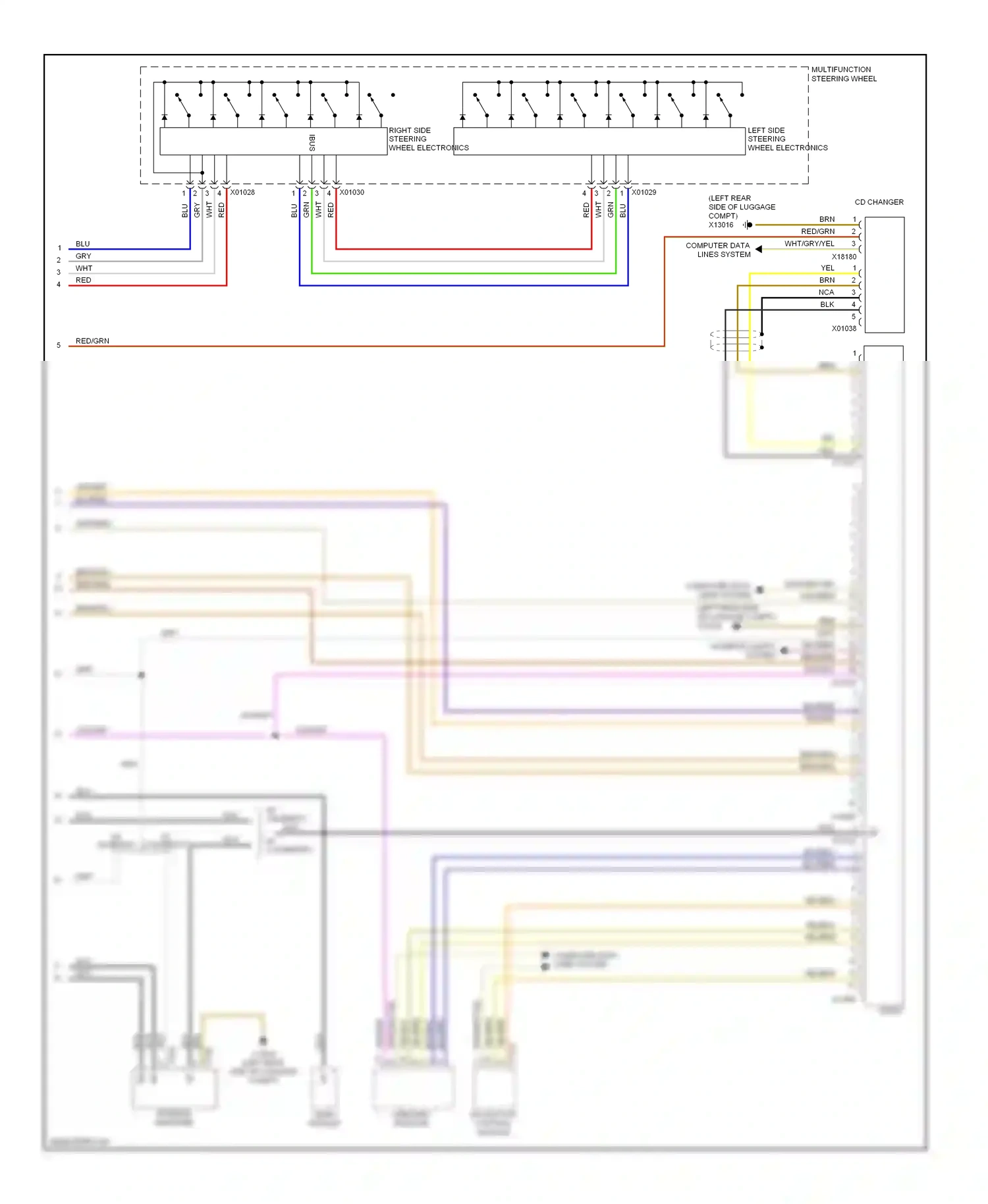 Wiring diagram video module for BMW 5 series E39 facelift (2000-2004) (2 of 4)