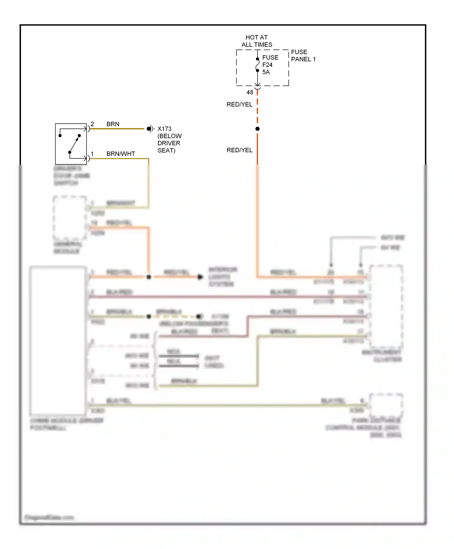 Wiring diagram w/ ike for BMW 5 series E39 facelift (2000-2004) (1 of 2)