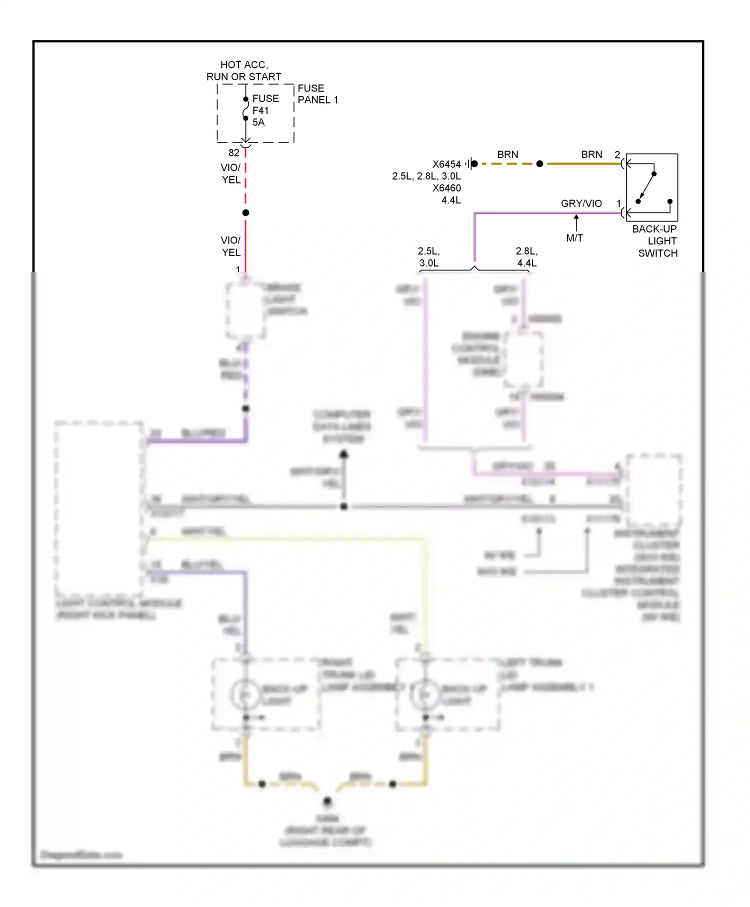 Wiring diagram wht for BMW 5 series E39 facelift (2000-2004) (12 of 64)