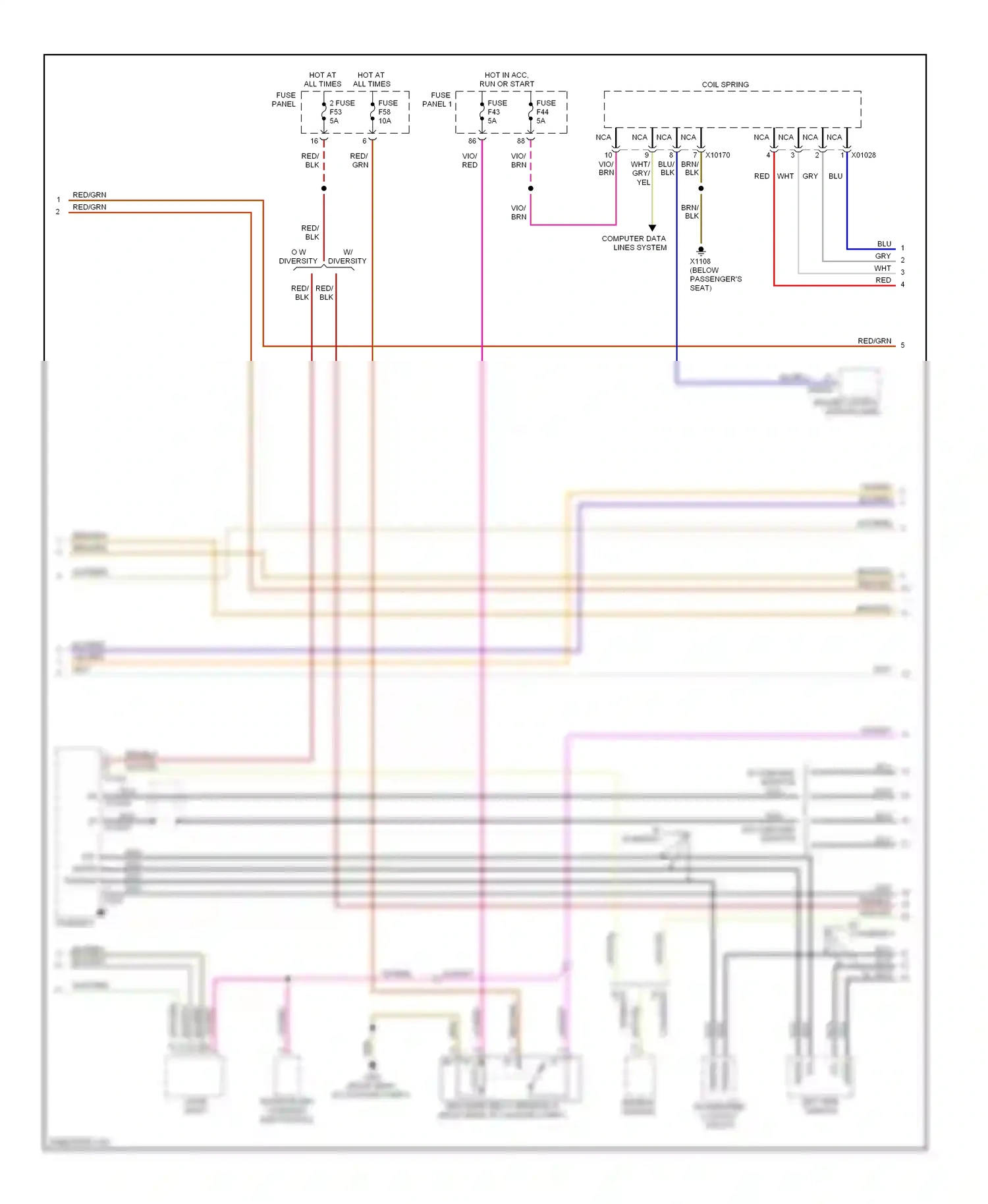 Wiring diagram w/o diversity for BMW 5 series E39 facelift (2000-2004) (6 of 10)