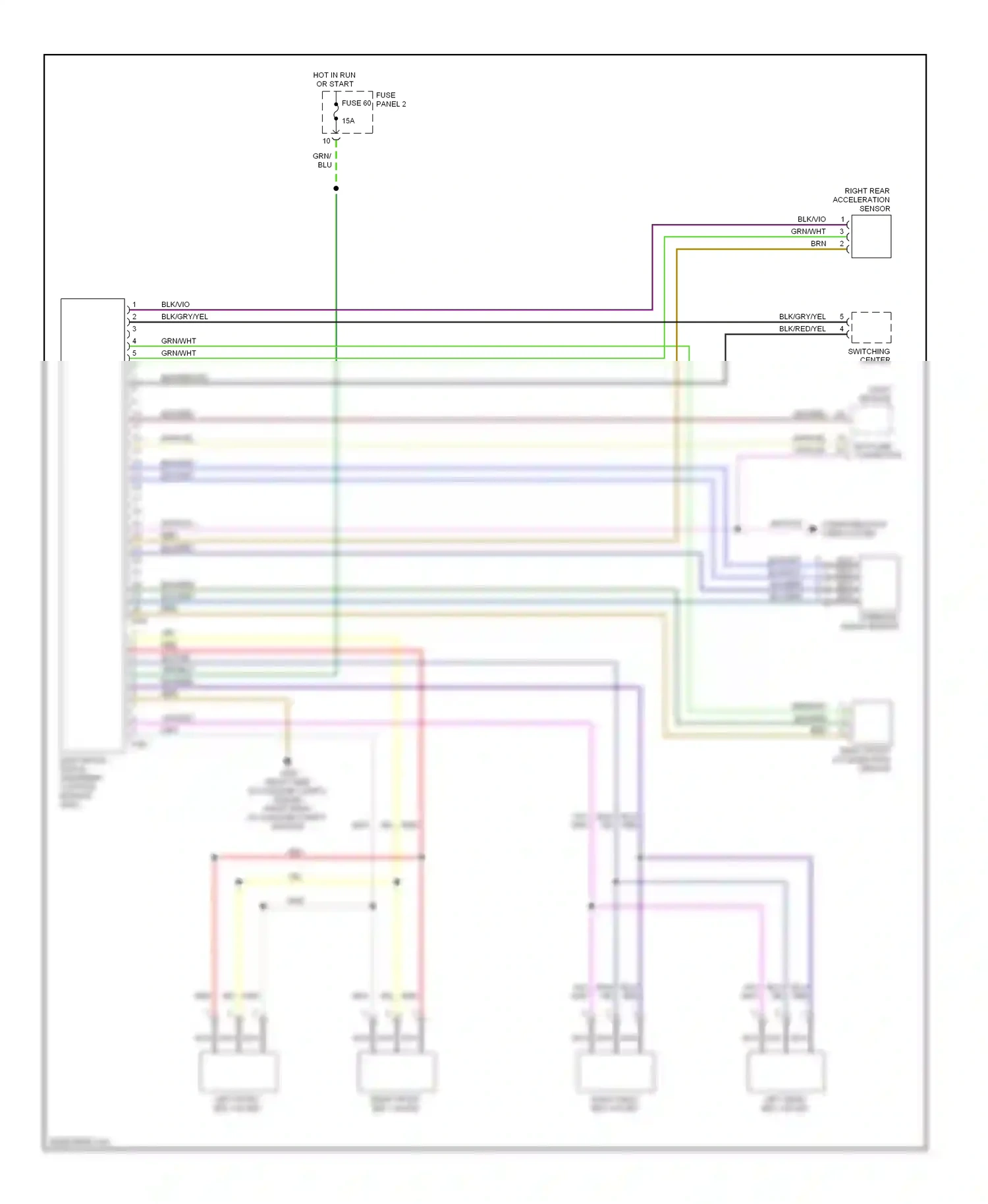 Wiring diagram yel for BMW 5 series E39 facelift (2000-2004) (15 of 69)
