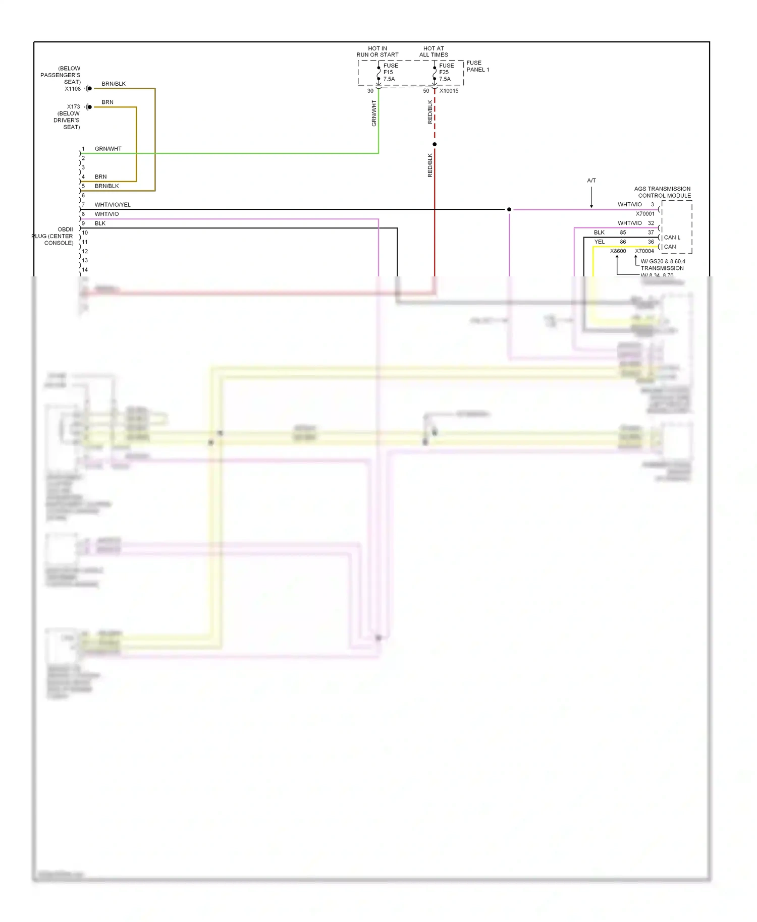 Wiring diagram yel/blk for BMW 5 series E39 facelift (2000-2004) (8 of 42)