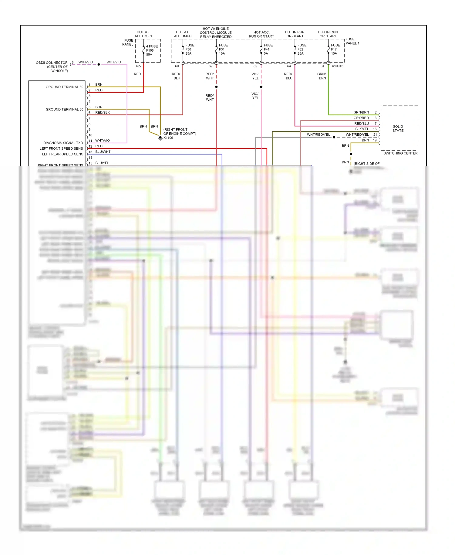 Wiring diagram yel/blu for BMW 5 series E39 facelift (2000-2004) (2 of 22)