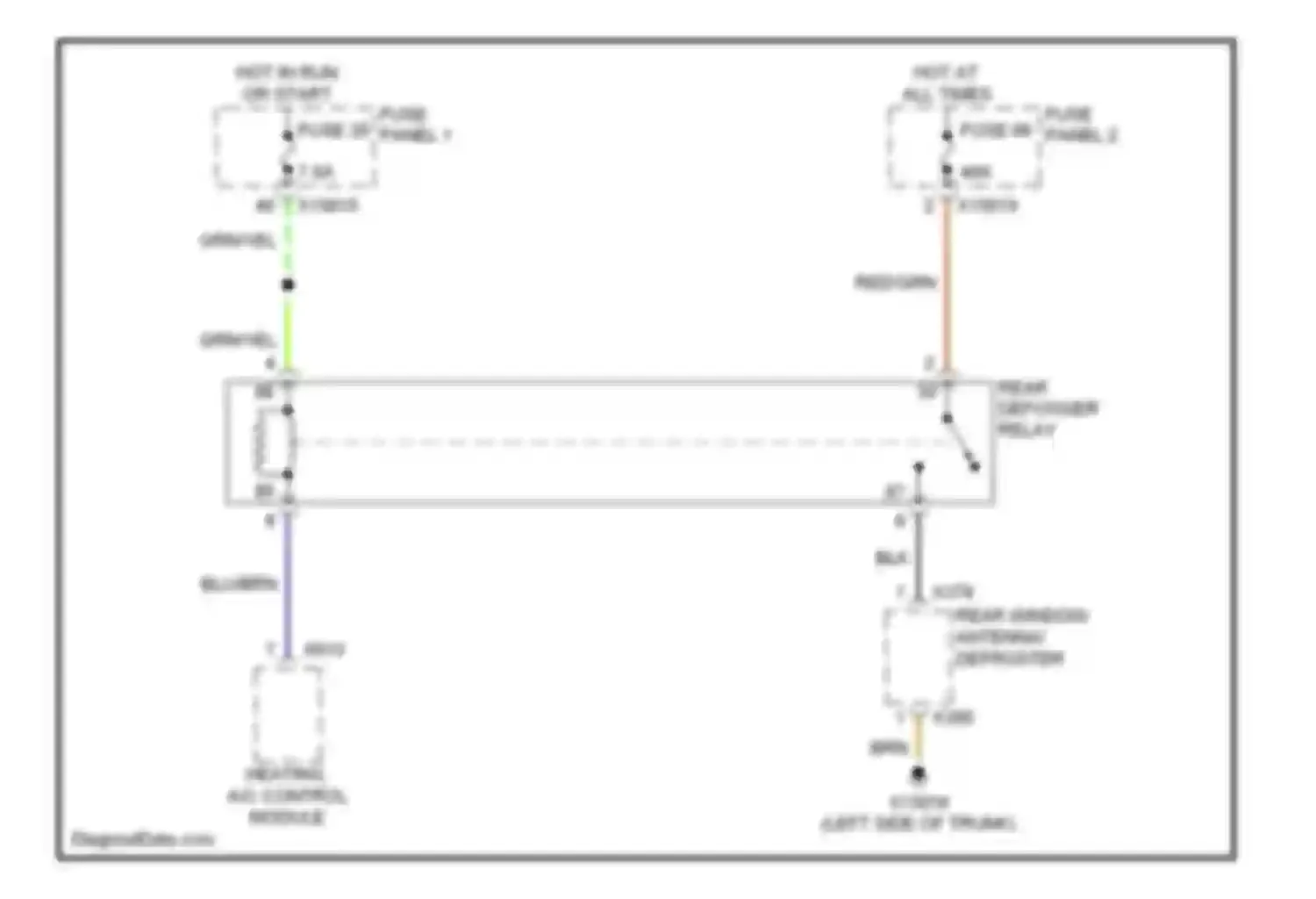 5 series BMW E39 (1995-2000): Defoggers circuit