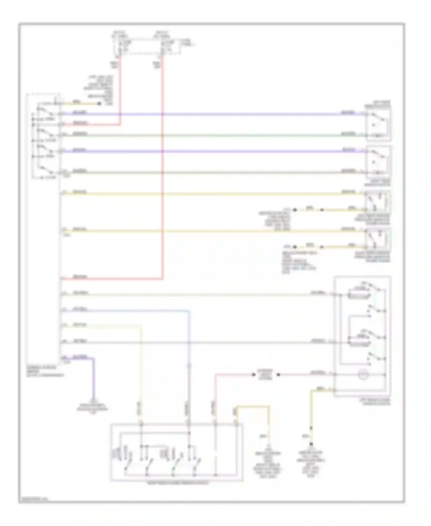 5 series BMW E39 (1995-2000): Power windows circuit (2 of 2)