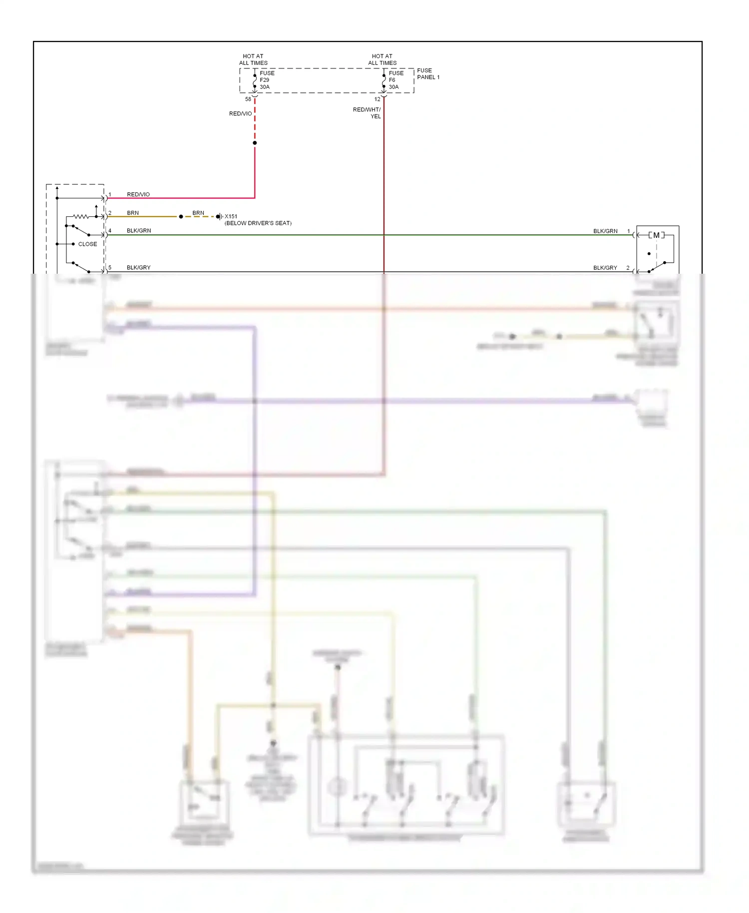 Wiring diagram auto open for BMW 5 series E39 (1995-2000) (1 of 2)