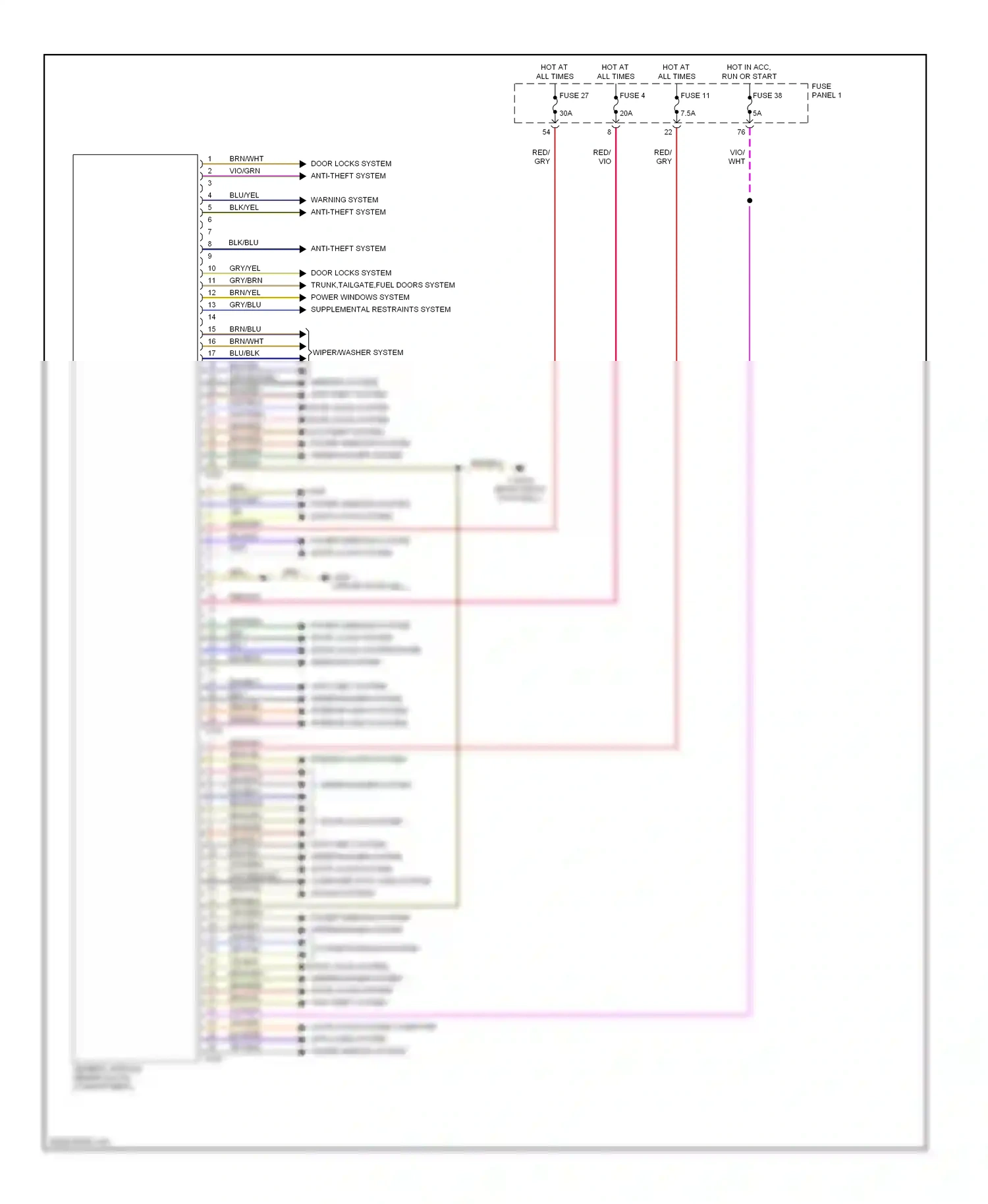 Wiring diagram blk/gry for BMW 5 series E39 (1995-2000) (3 of 6)
