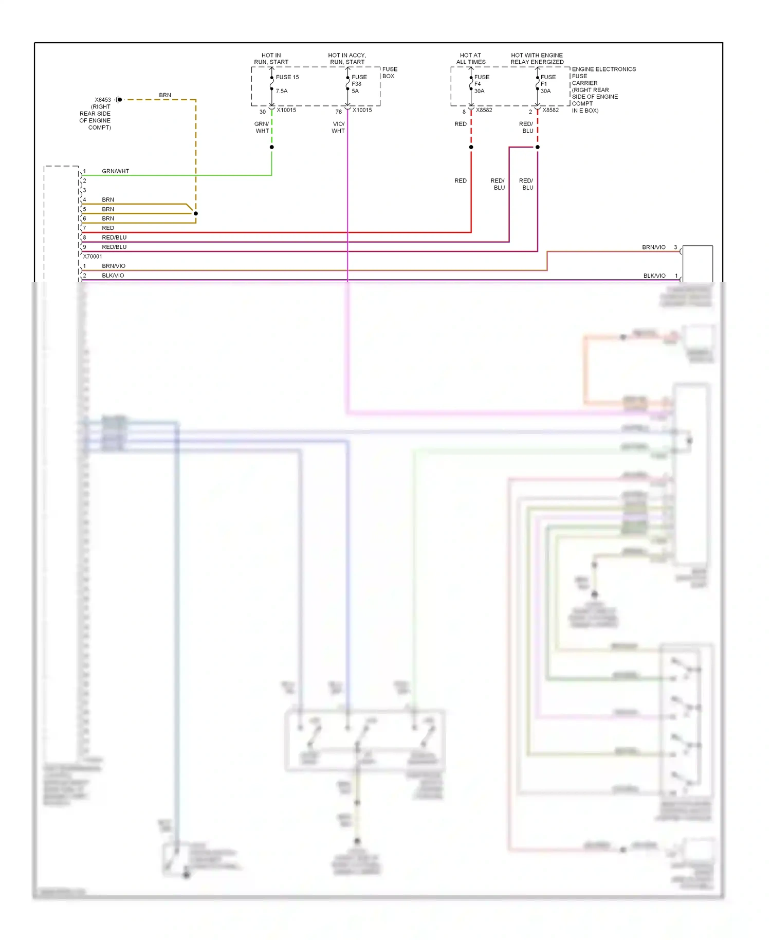 Wiring diagram blk/vio for BMW 5 series E39 (1995-2000) (5 of 11)