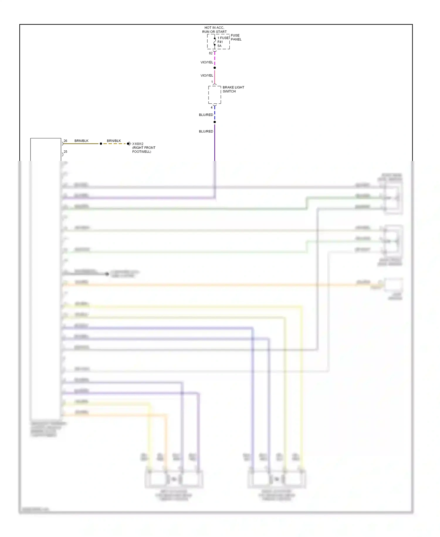 Wiring diagram blu/brn for BMW 5 series E39 (1995-2000) (5 of 15)