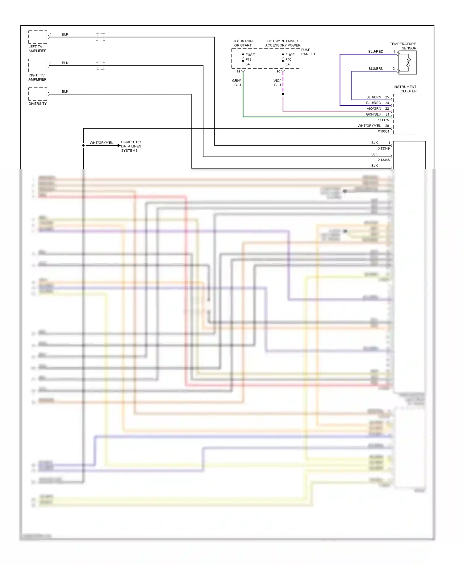 Wiring diagram blu/brn for BMW 5 series E39 (1995-2000) (8 of 15)