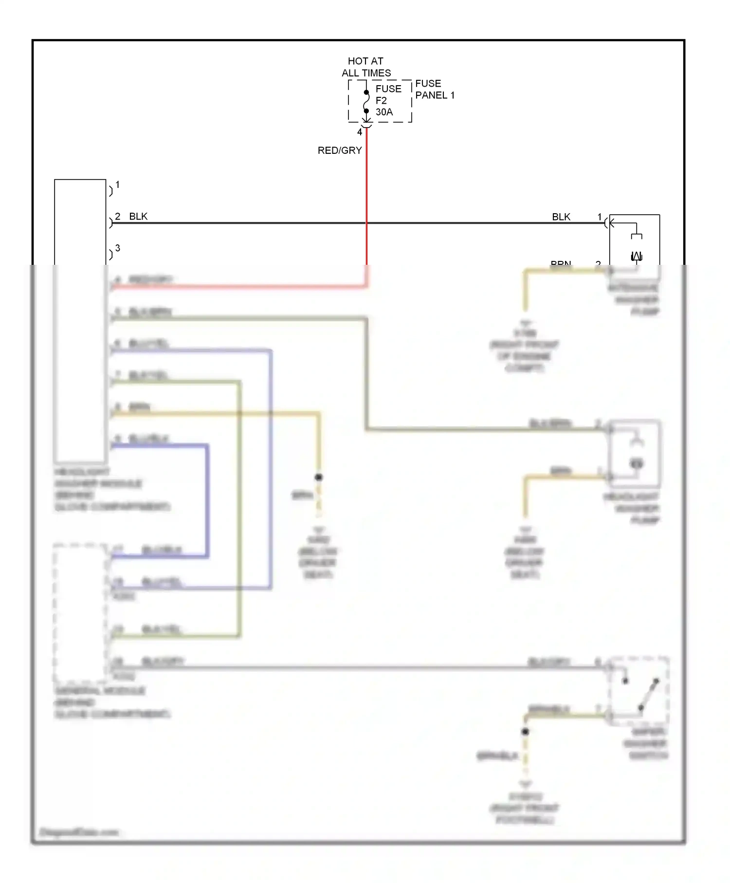 Wiring diagram blu/yel for BMW 5 series E39 (1995-2000) (11 of 14)