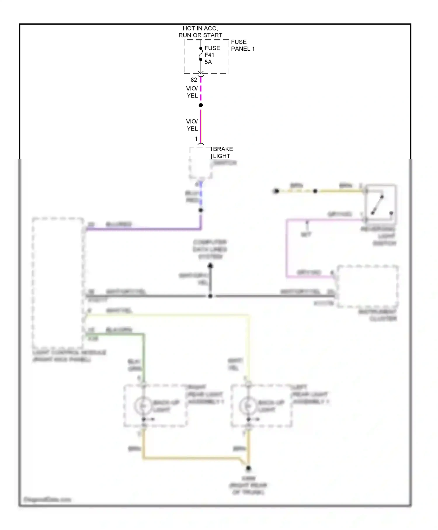 Wiring diagram brake light switch for BMW 5 series E39 (1995-2000) (1 of 5)