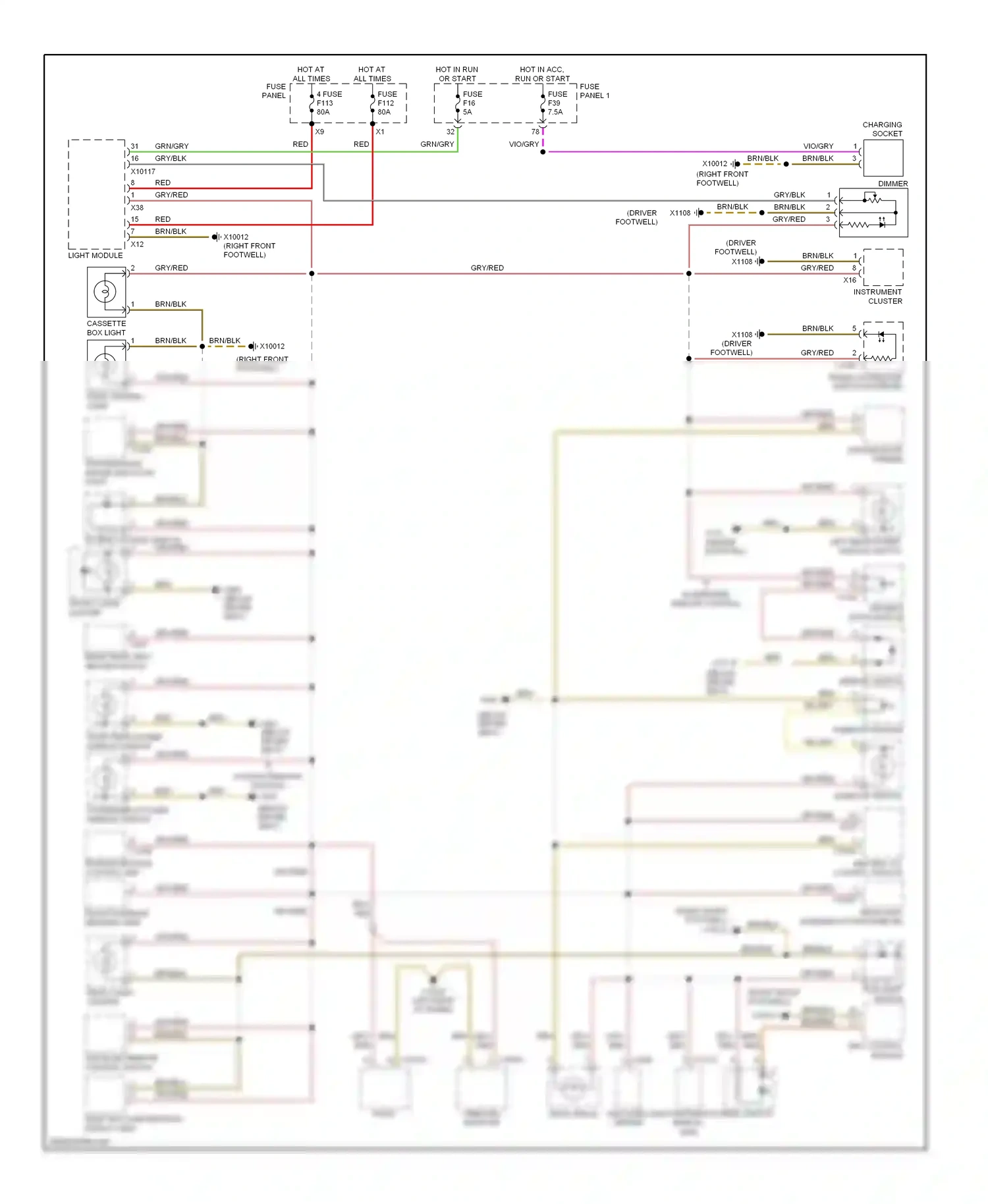 Wiring diagram brn/blk for BMW 5 series E39 (1995-2000) (20 of 38)