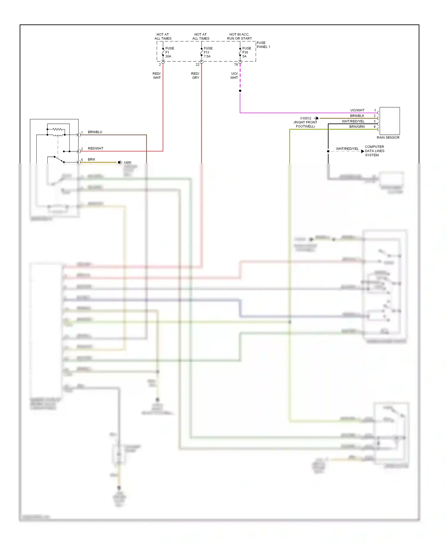 Wiring diagram brn/vio for BMW 5 series E39 (1995-2000) (8 of 10)