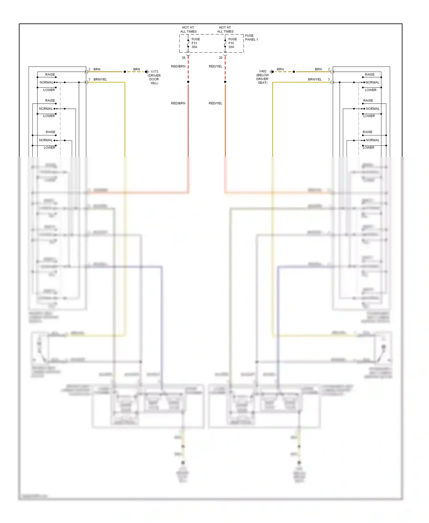 Wiring diagram brn/yel for BMW 5 series E39 (1995-2000) (7 of 11)
