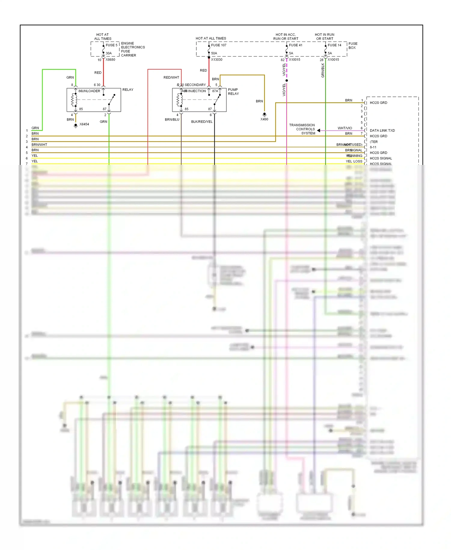 Wiring diagram computer data lines for BMW 5 series E39 (1995-2000) (1 of 1)