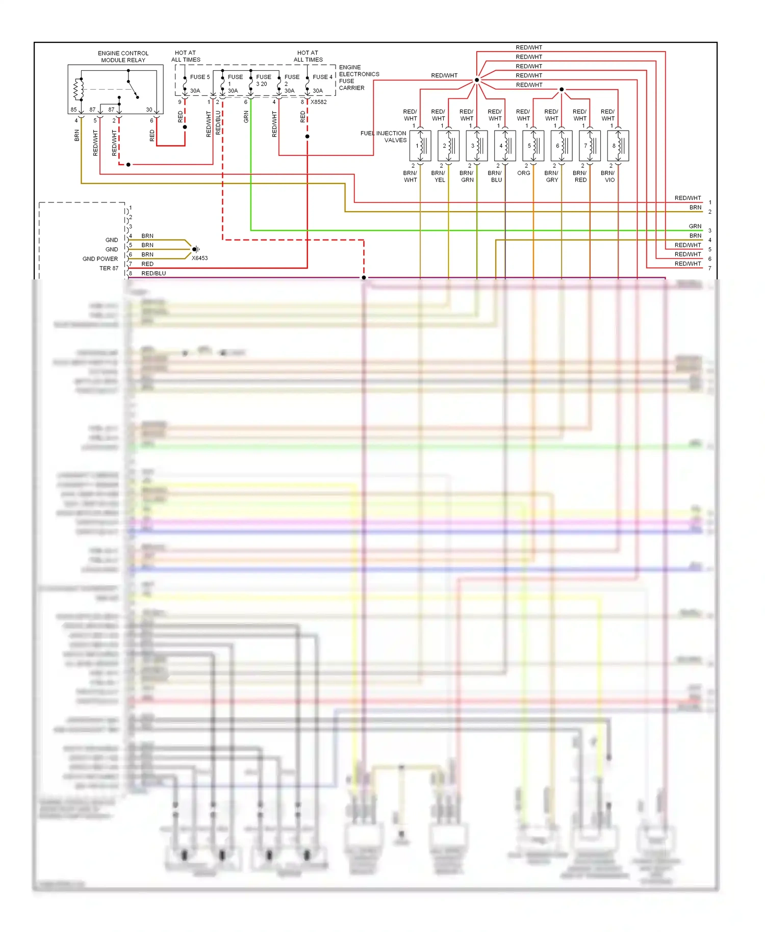 Wiring diagram cyl 7-8 for BMW 5 series E39 (1995-2000) (1 of 1)