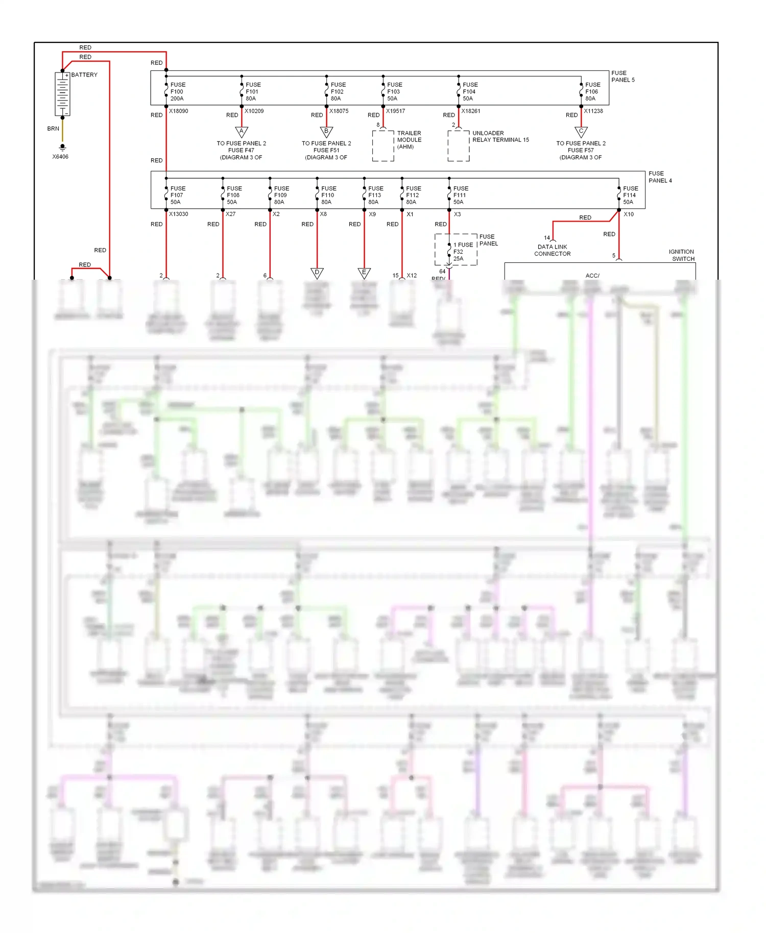 Wiring diagram fuse 18 for BMW 5 series E39 (1995-2000) (2 of 2)